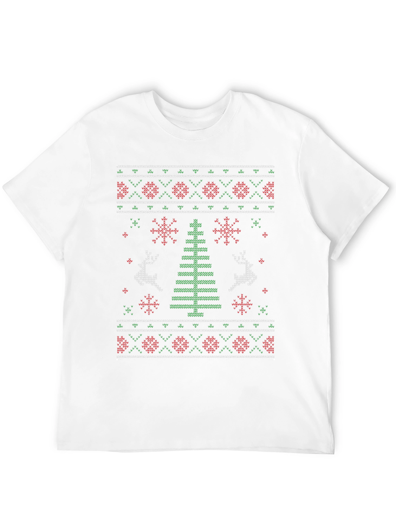 Ugly Christmas Sweater Style Graphic Tee