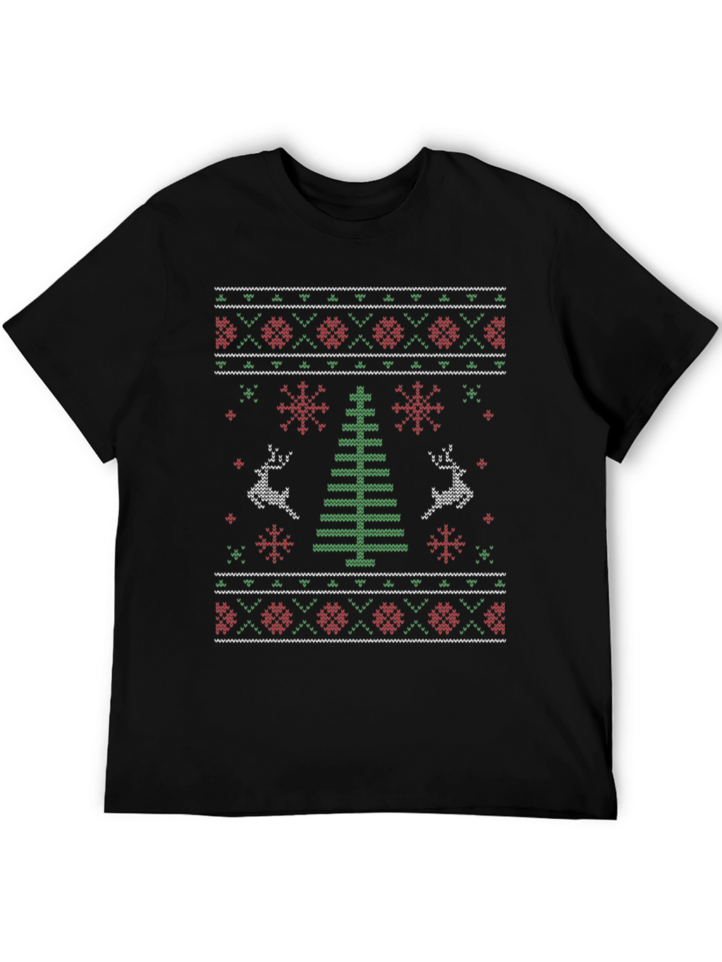 Ugly Christmas Sweater Style Graphic Tee