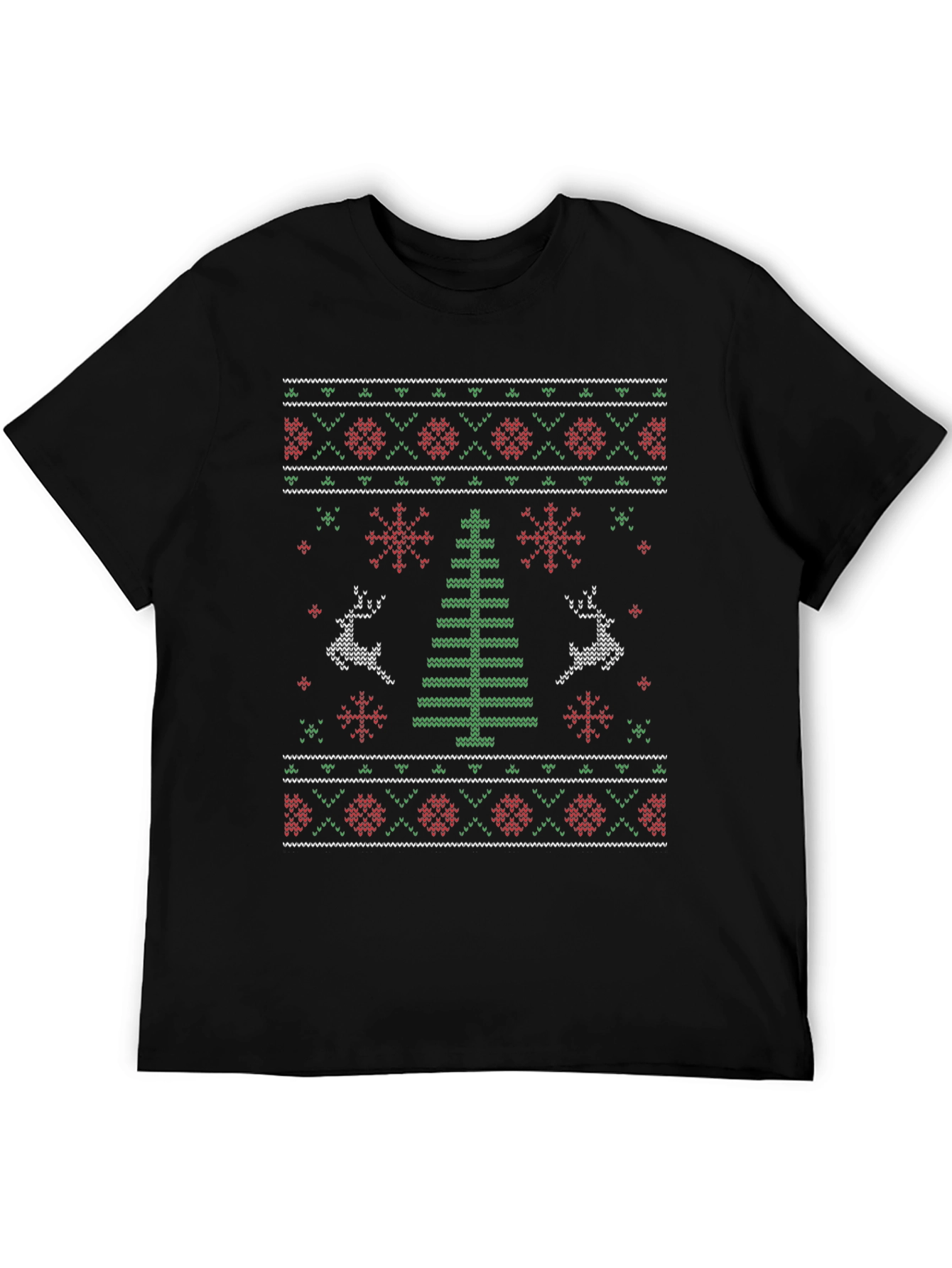 Ugly Christmas Sweater Style Graphic Tee