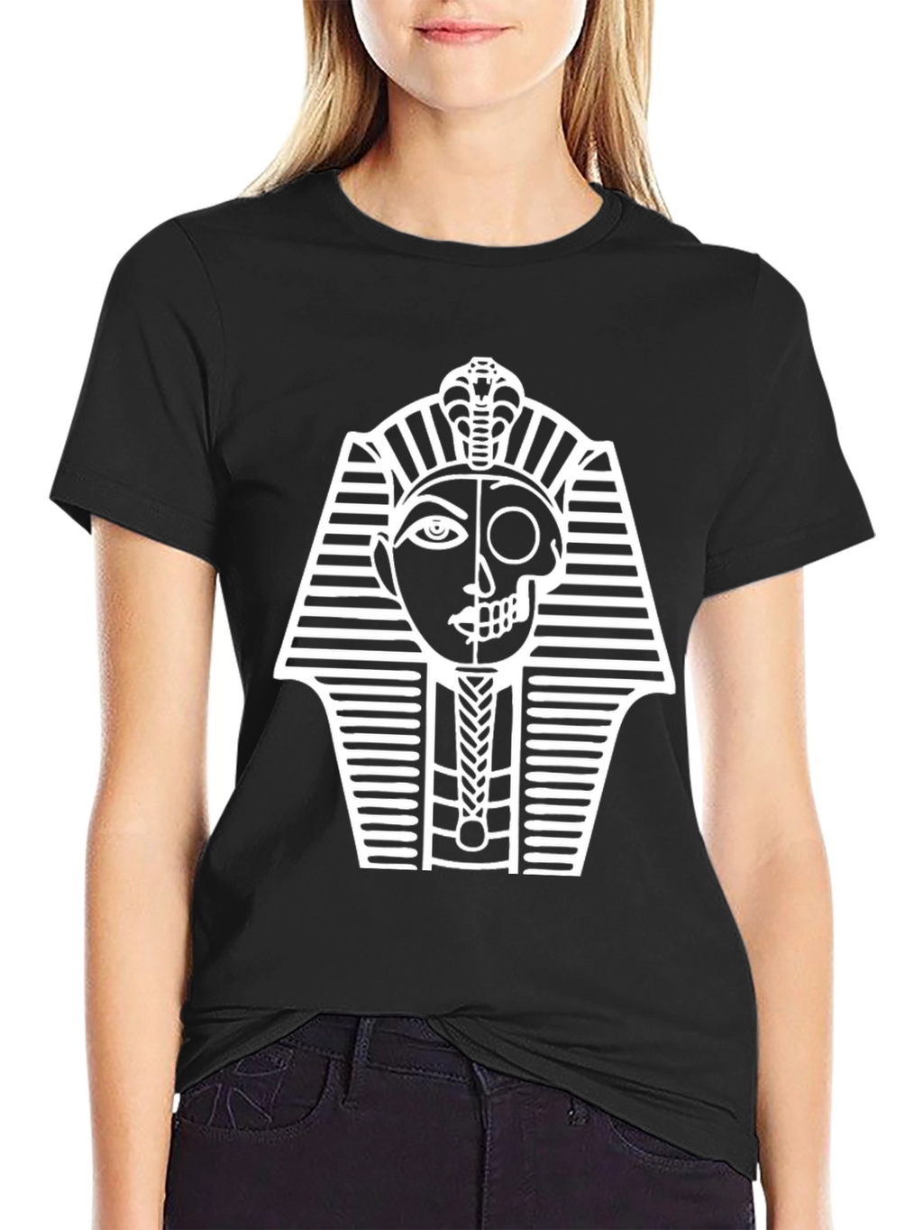 Egyptian Pharaoh Skull Graphic T-Shirt