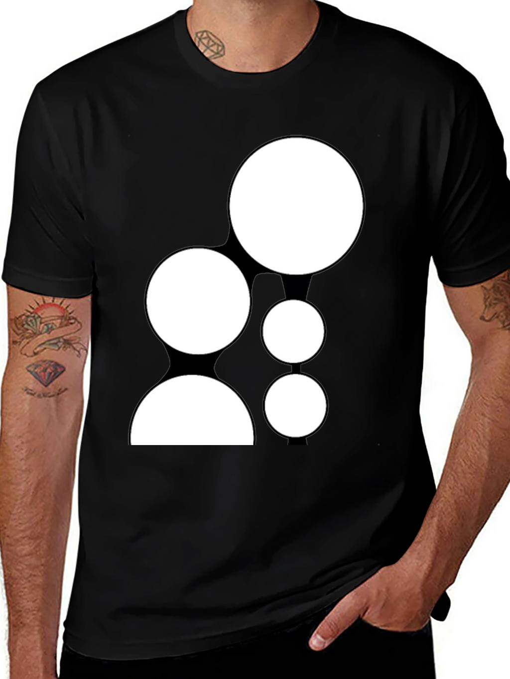 Unique Graphic Tee - Black Casual Shirt