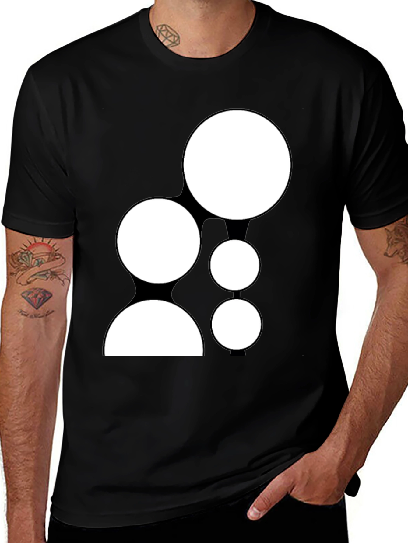 Unique Graphic Tee - Black Casual Shirt