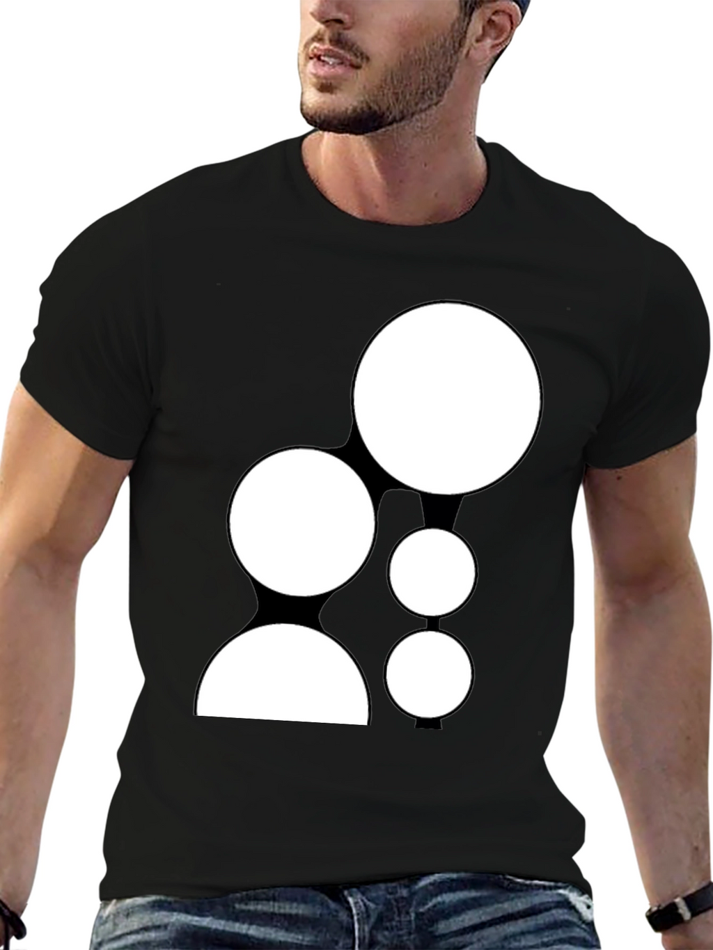 Unique Graphic Tee - Black Casual Shirt