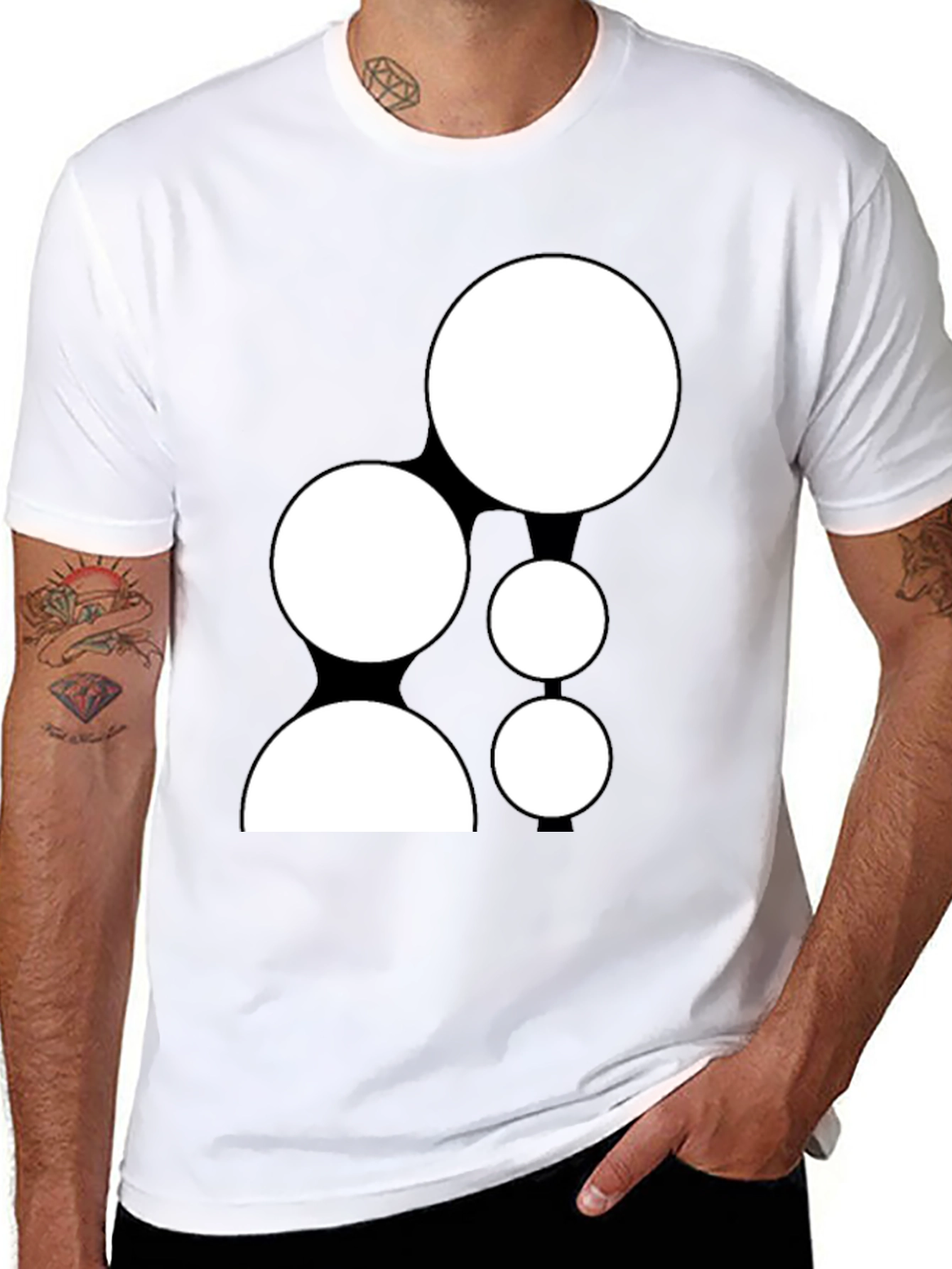 Unique Graphic Tee - Black Casual Shirt
