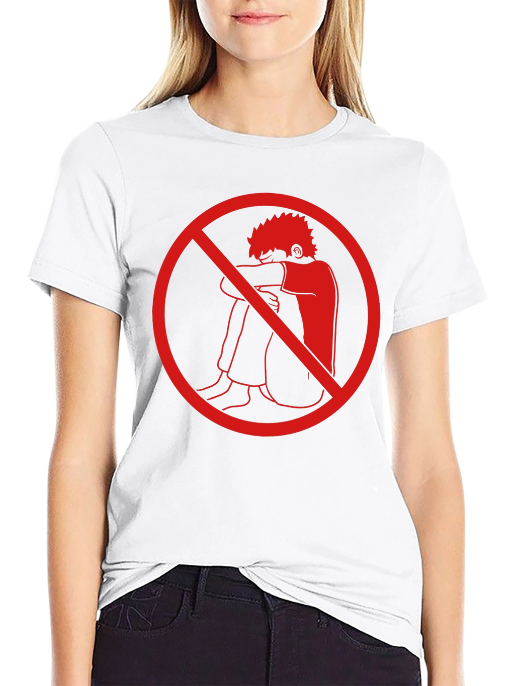 Anti-Depression T-Shirt - Red Circle Design