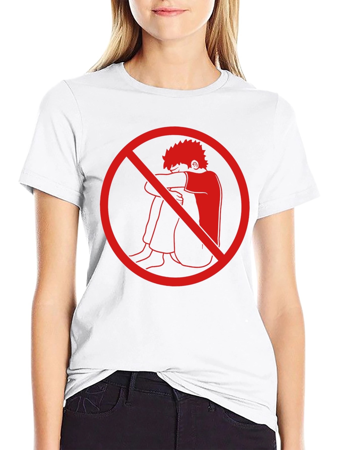 Anti-Depression T-Shirt - Red Circle Design