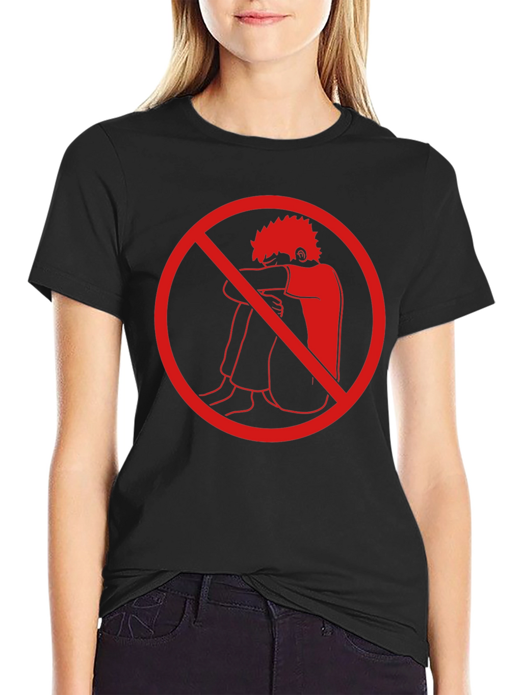 Anti-Depression T-Shirt - Red Circle Design