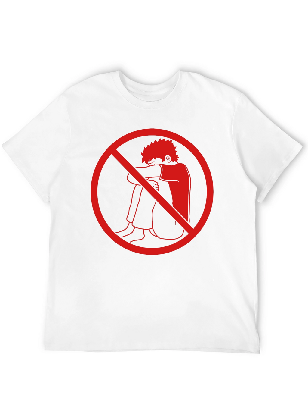 Anti-Depression T-Shirt - Red Circle Design