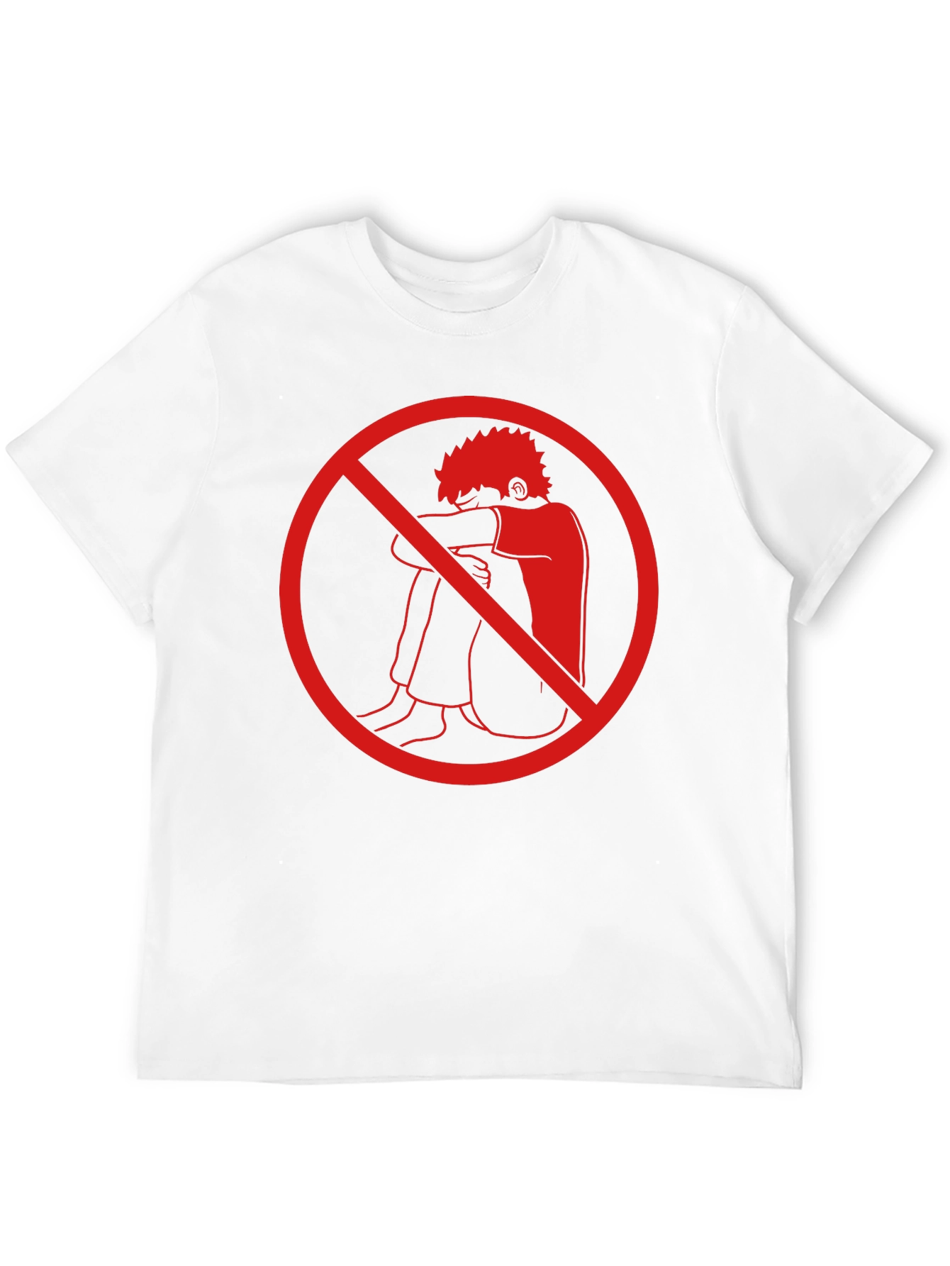 Anti-Depression T-Shirt - Red Circle Design