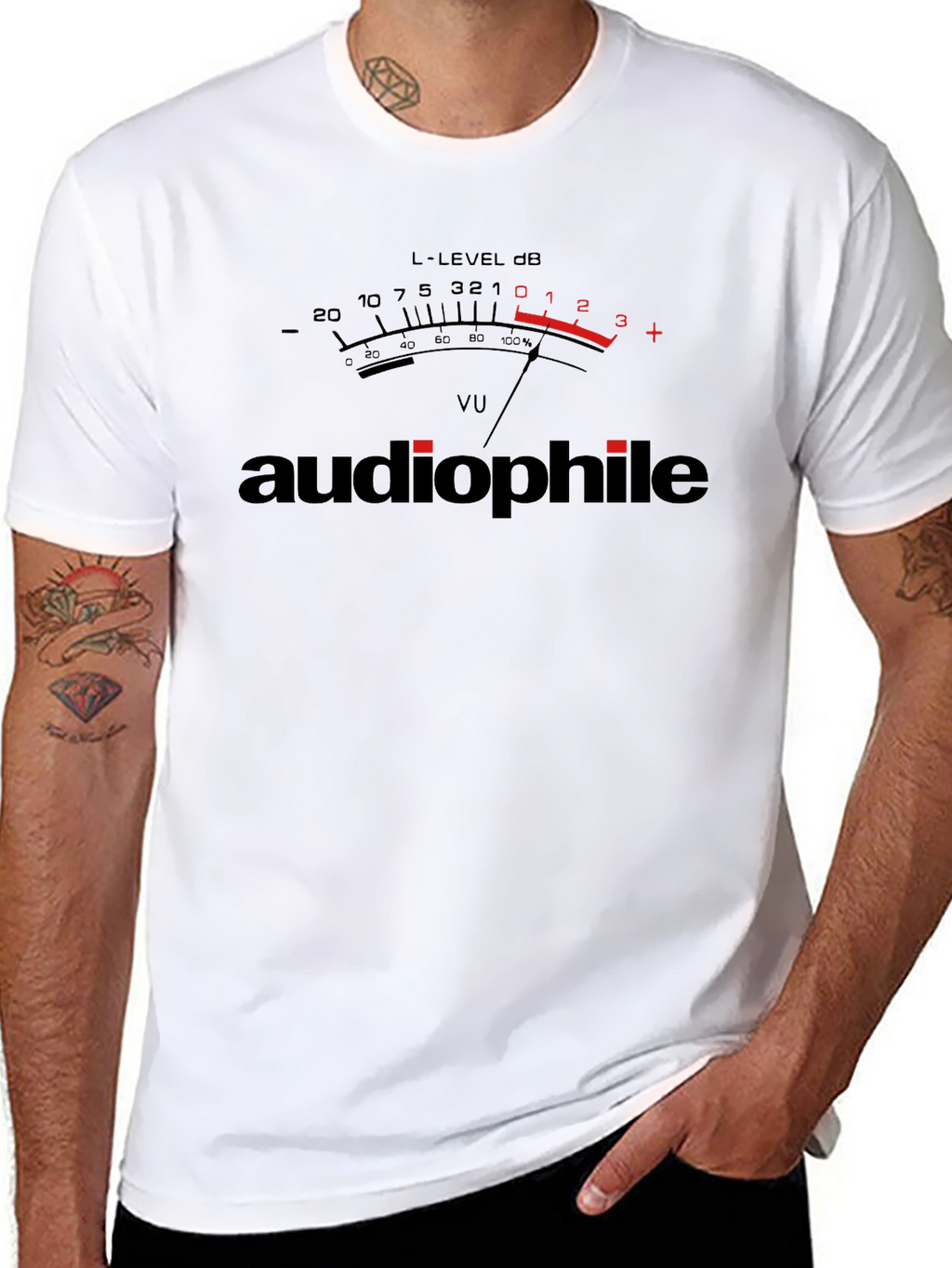 Audiophile VU Meter Graphic T-Shirt