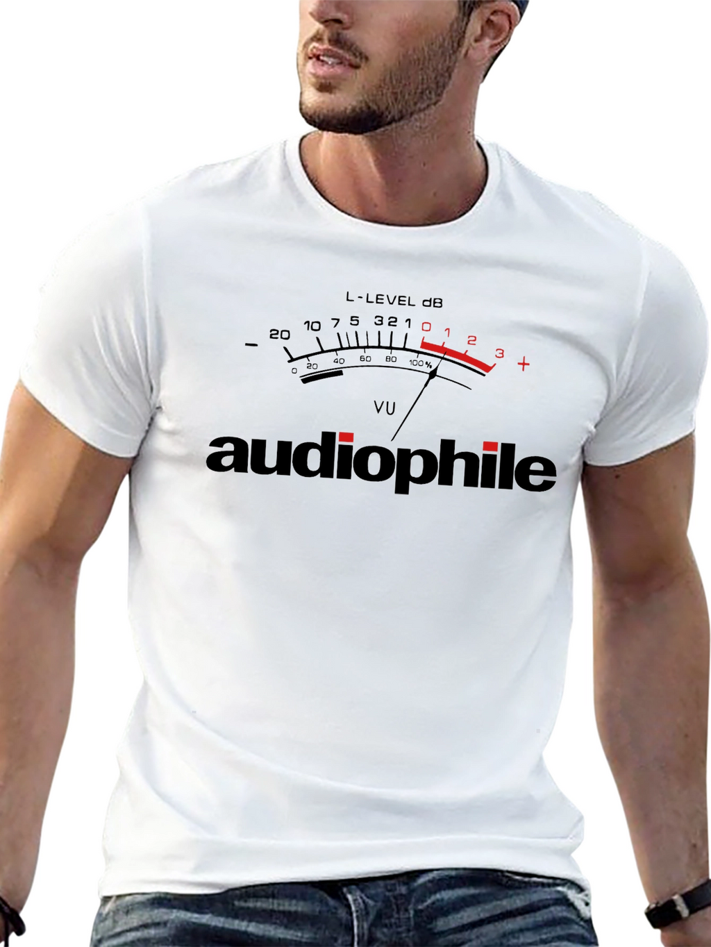 Audiophile VU Meter Graphic T-Shirt