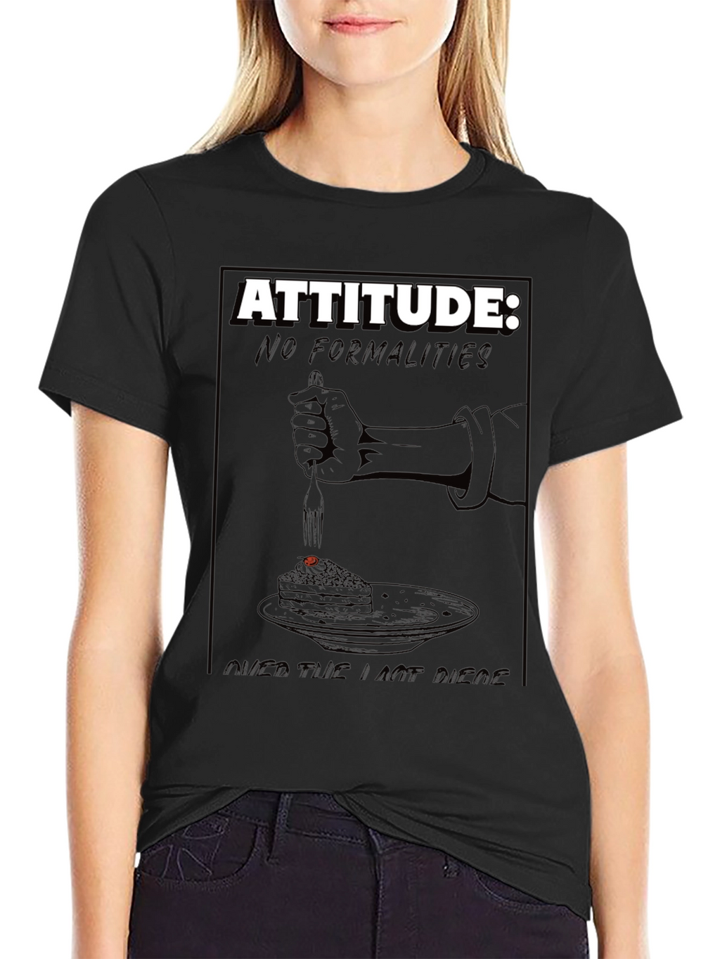 Attitude T-Shirt: No Formalities Cake Design