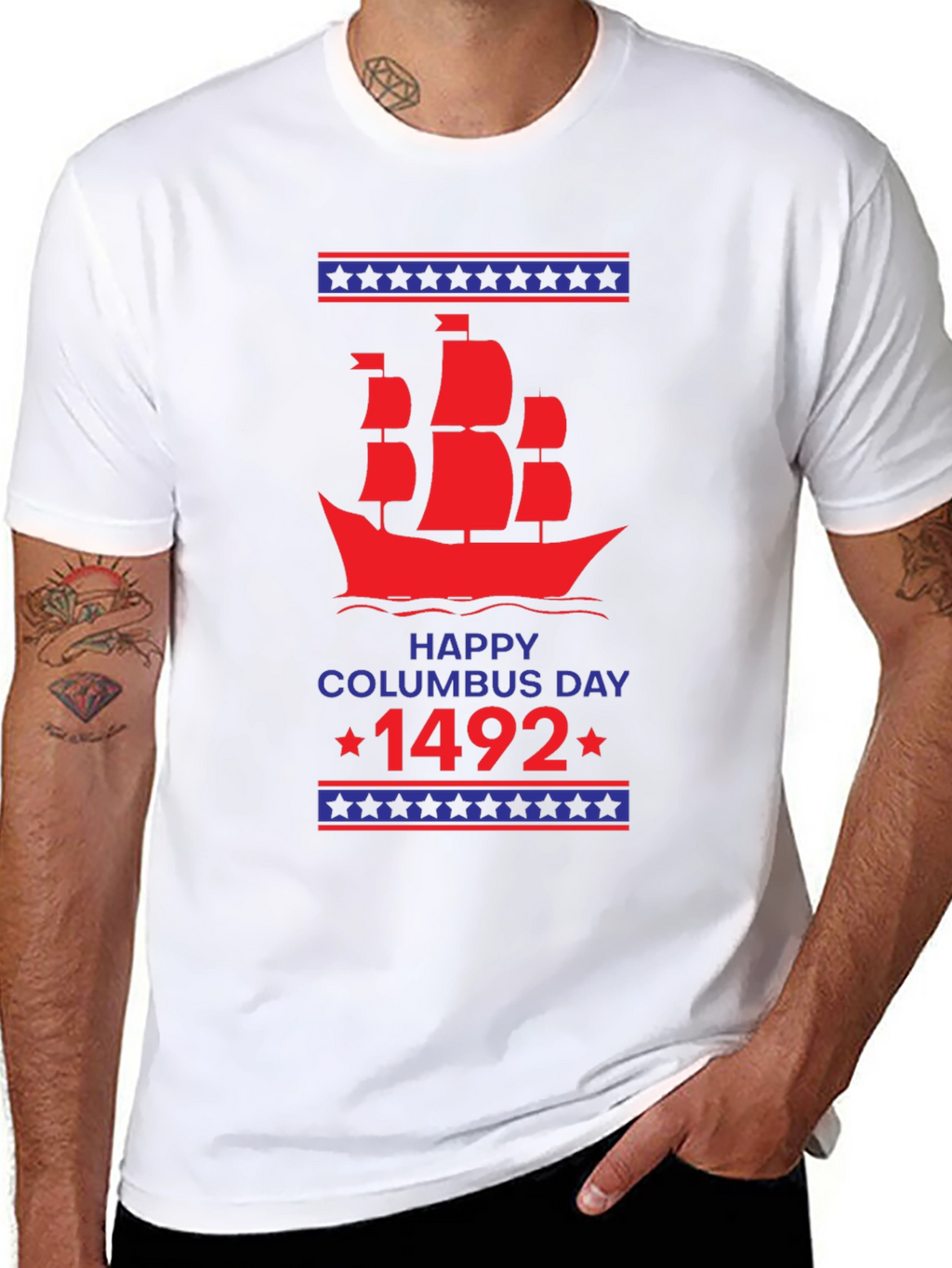 Happy Columbus Day 1492 Graphic T-Shirt