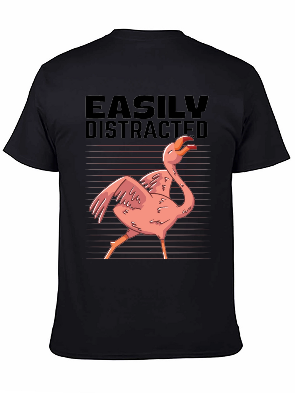 Easily Distracted Flamingo Graphic T-Shirt