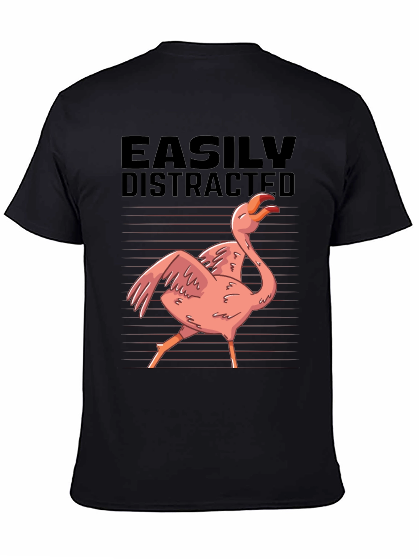 Easily Distracted Flamingo Graphic T-Shirt