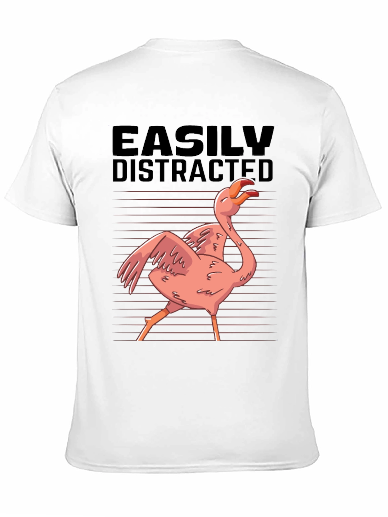 Easily Distracted Flamingo Graphic T-Shirt