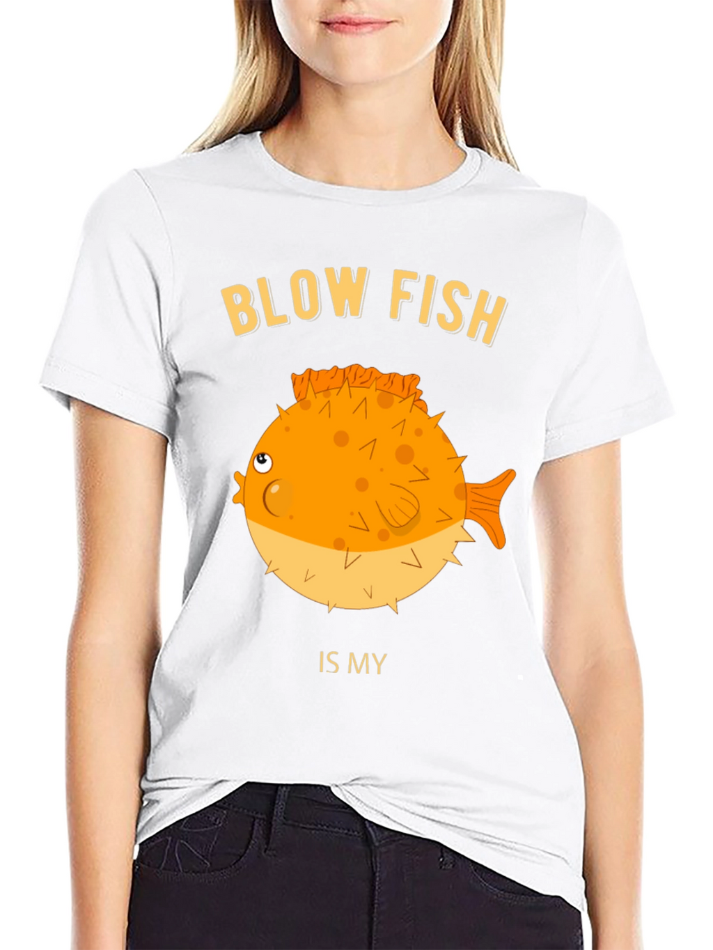 Blow Fish Graphic T-Shirt - Funny Fish Lover Tee