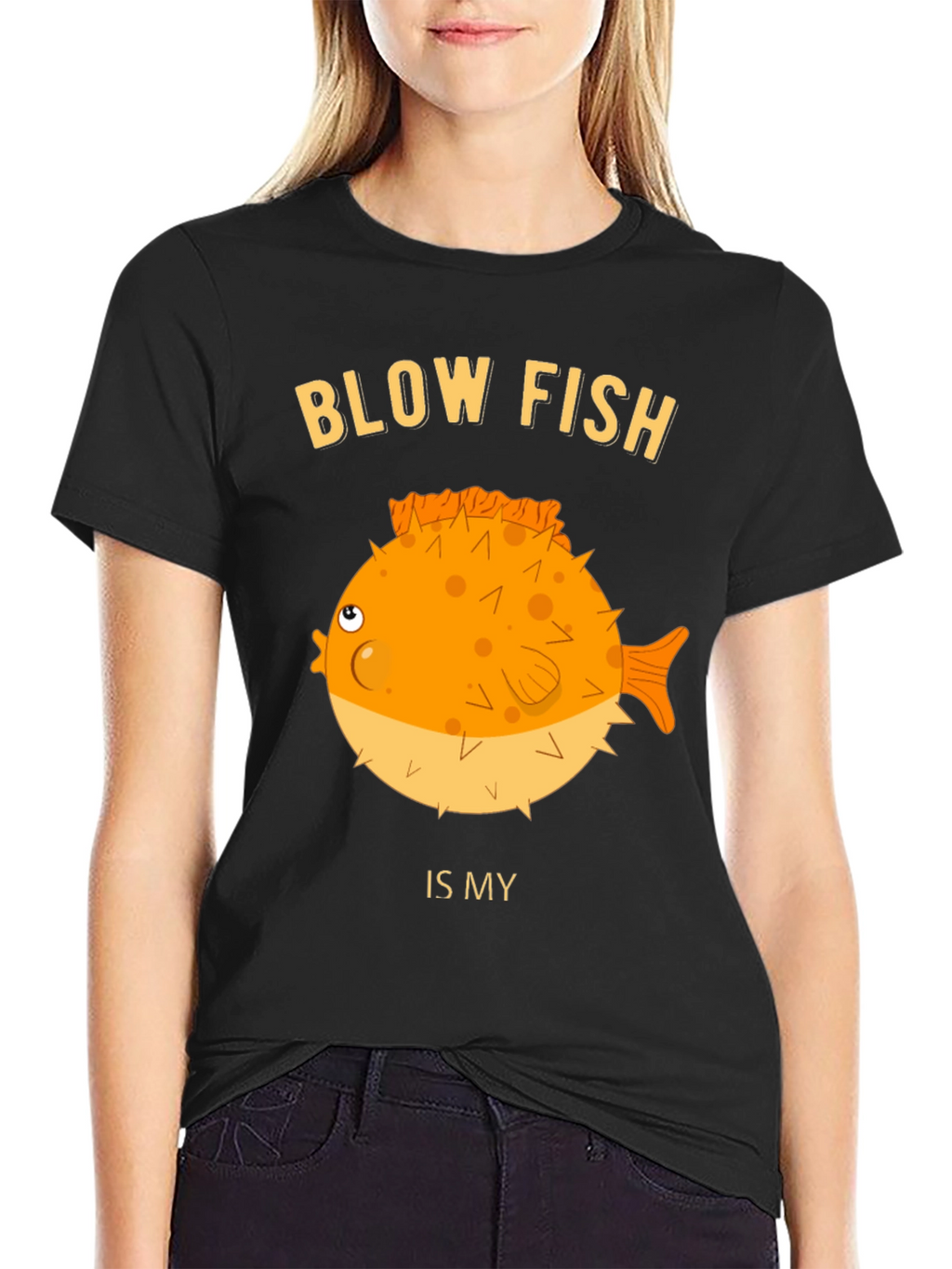 Blow Fish Graphic T-Shirt - Funny Fish Lover Tee