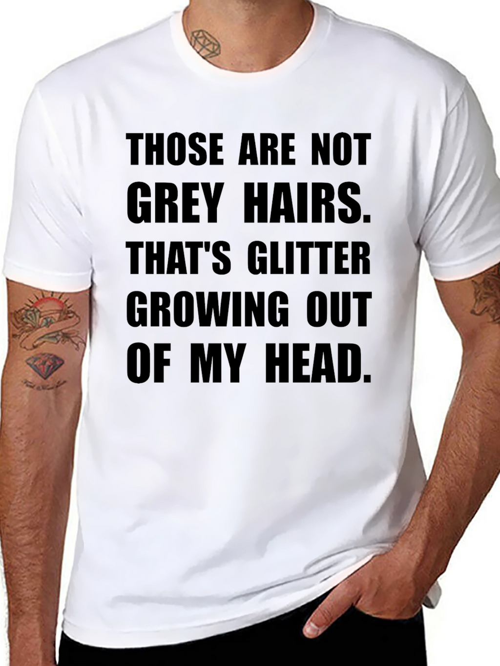 Funny Glitter Grey Hairs T-Shirt