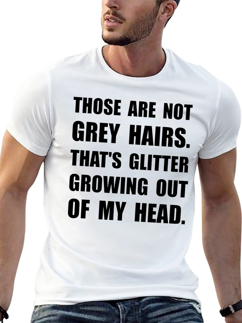 Funny Glitter Grey Hairs T-Shirt