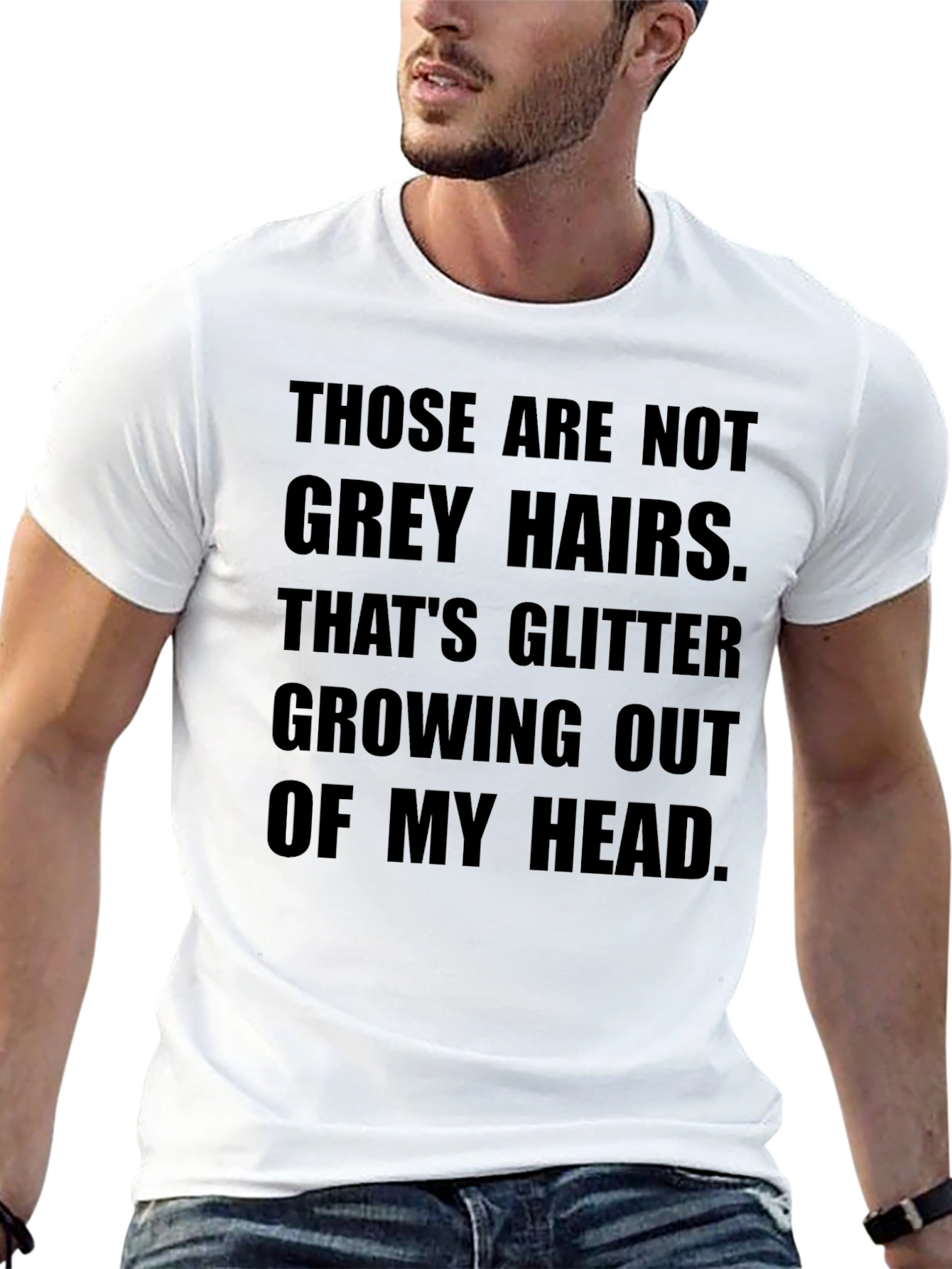 Funny Glitter Grey Hairs T-Shirt