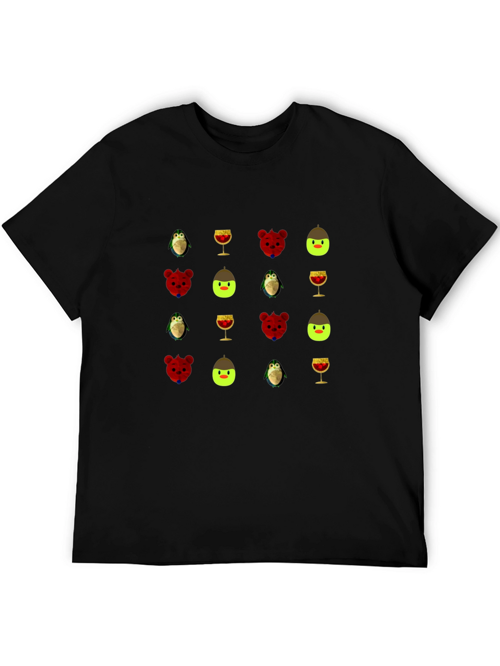 Patterned Black T-Shirt