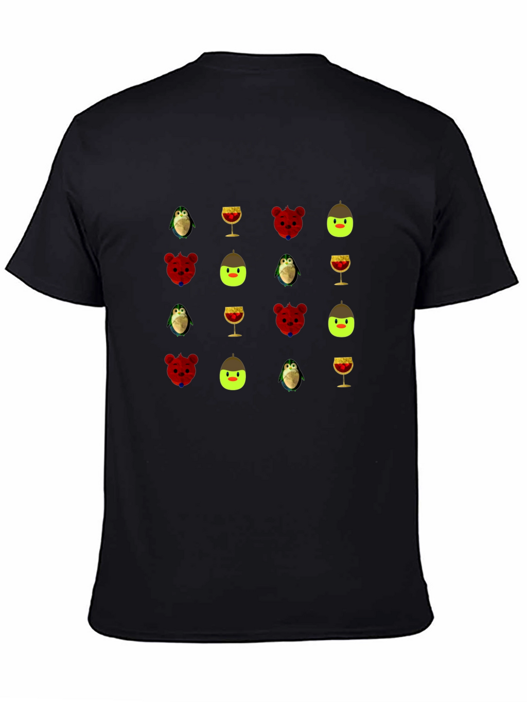 Patterned Black T-Shirt
