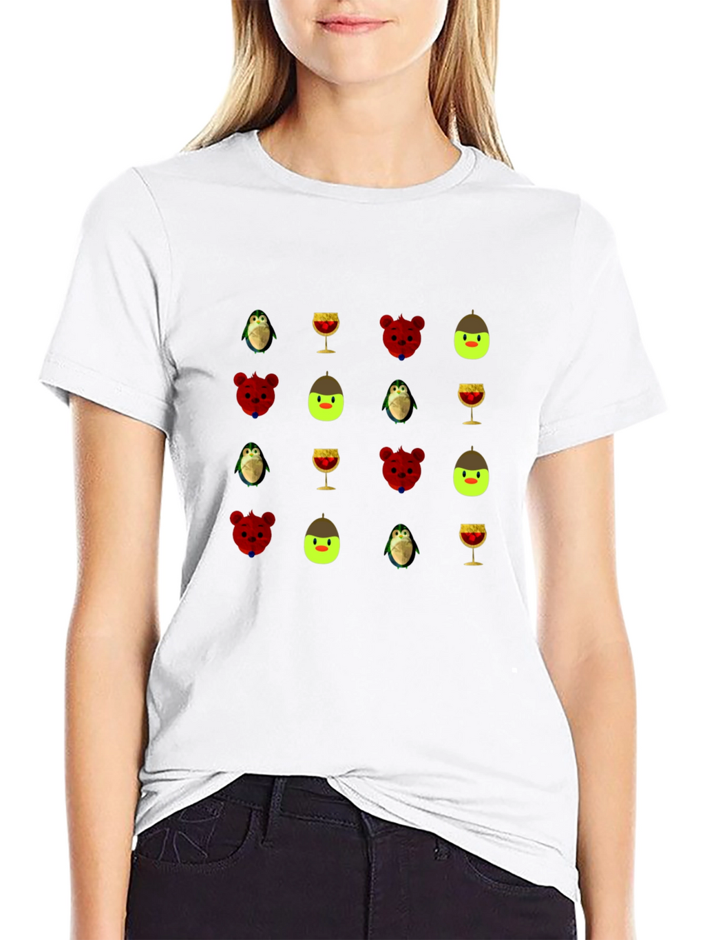 Patterned Black T-Shirt