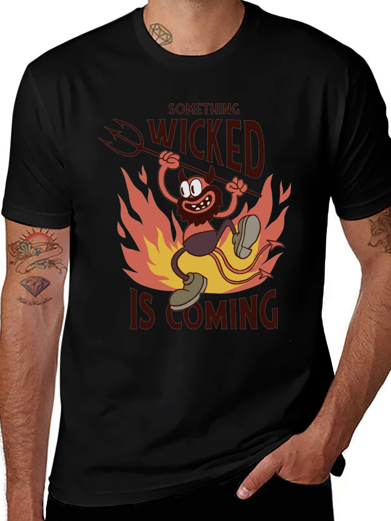 Something Wicked T-Shirt - Devil Cartoon Graphic Tee