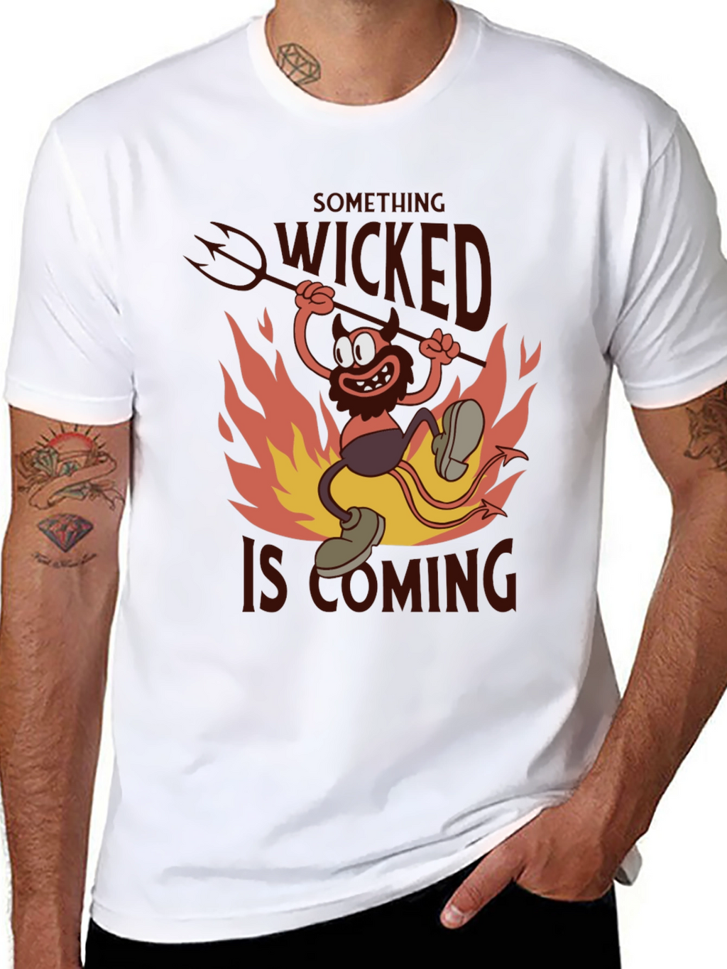 Something Wicked T-Shirt - Devil Cartoon Graphic Tee