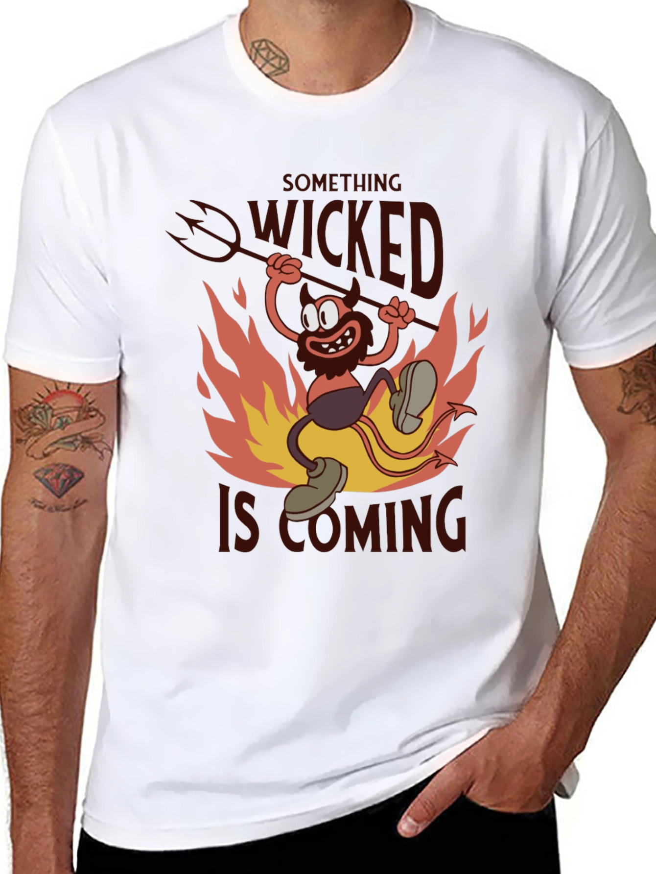Something Wicked T-Shirt - Devil Cartoon Graphic Tee