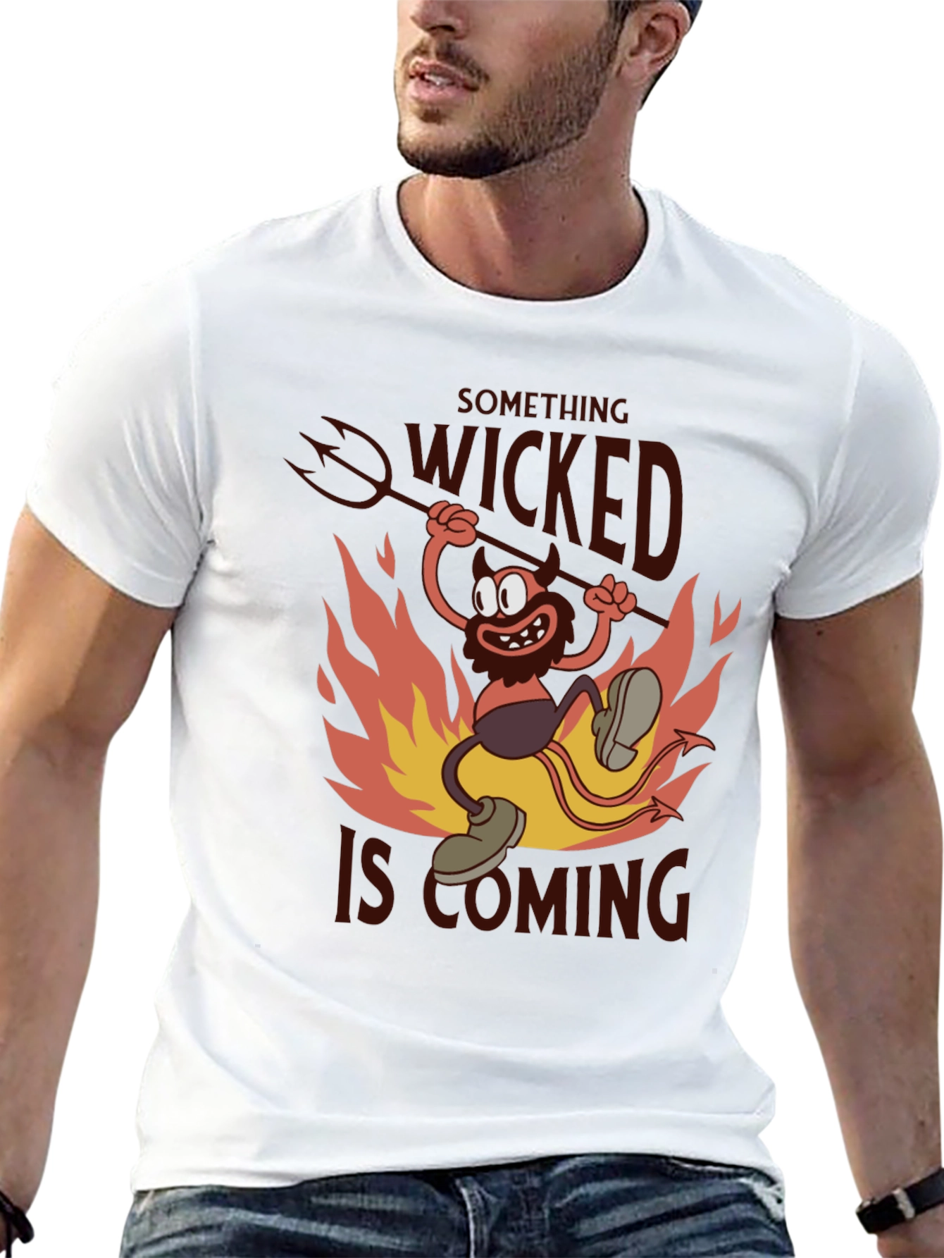 Something Wicked T-Shirt - Devil Cartoon Graphic Tee