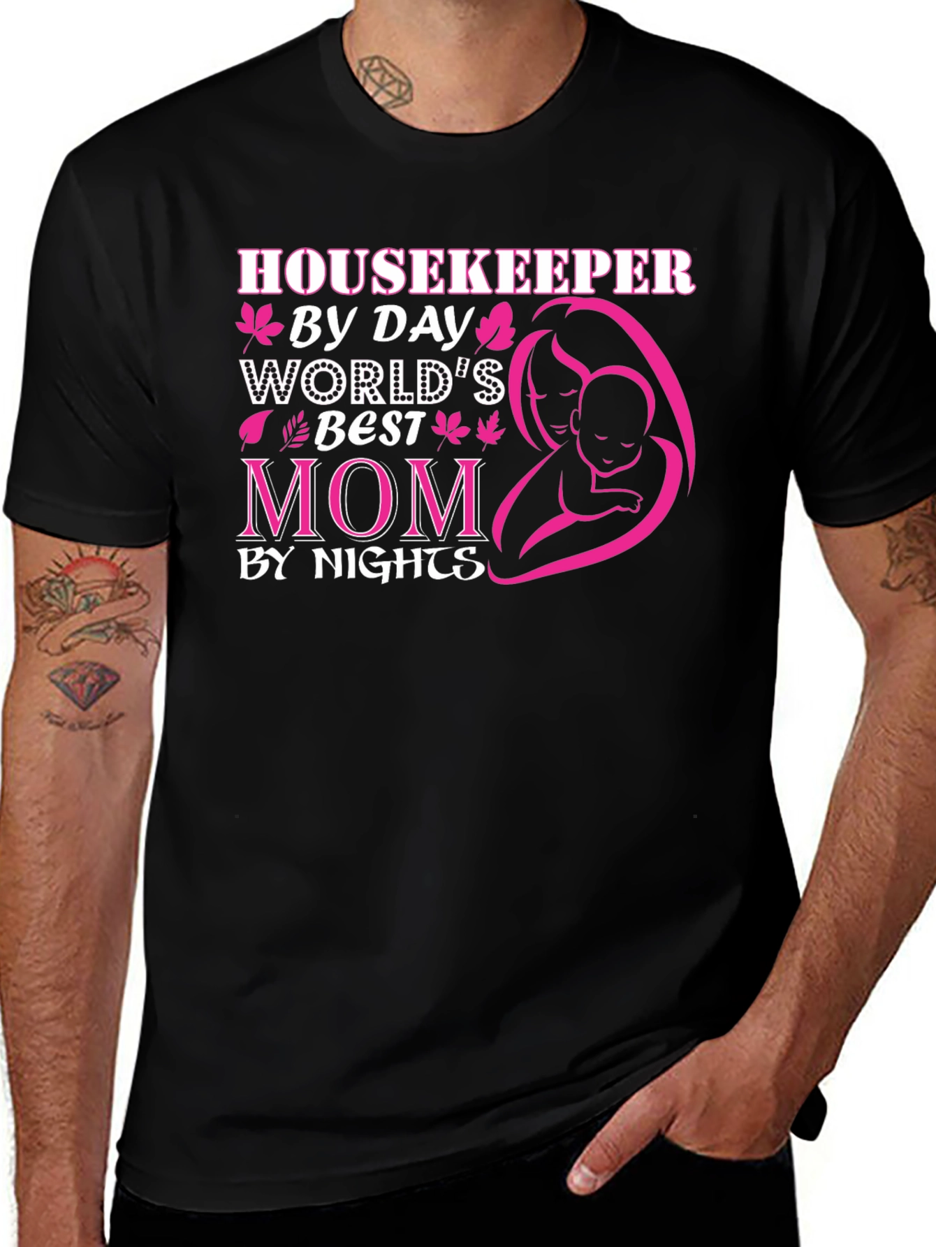 Housekeeper Mom Graphic Tee - Best Mom Ever!