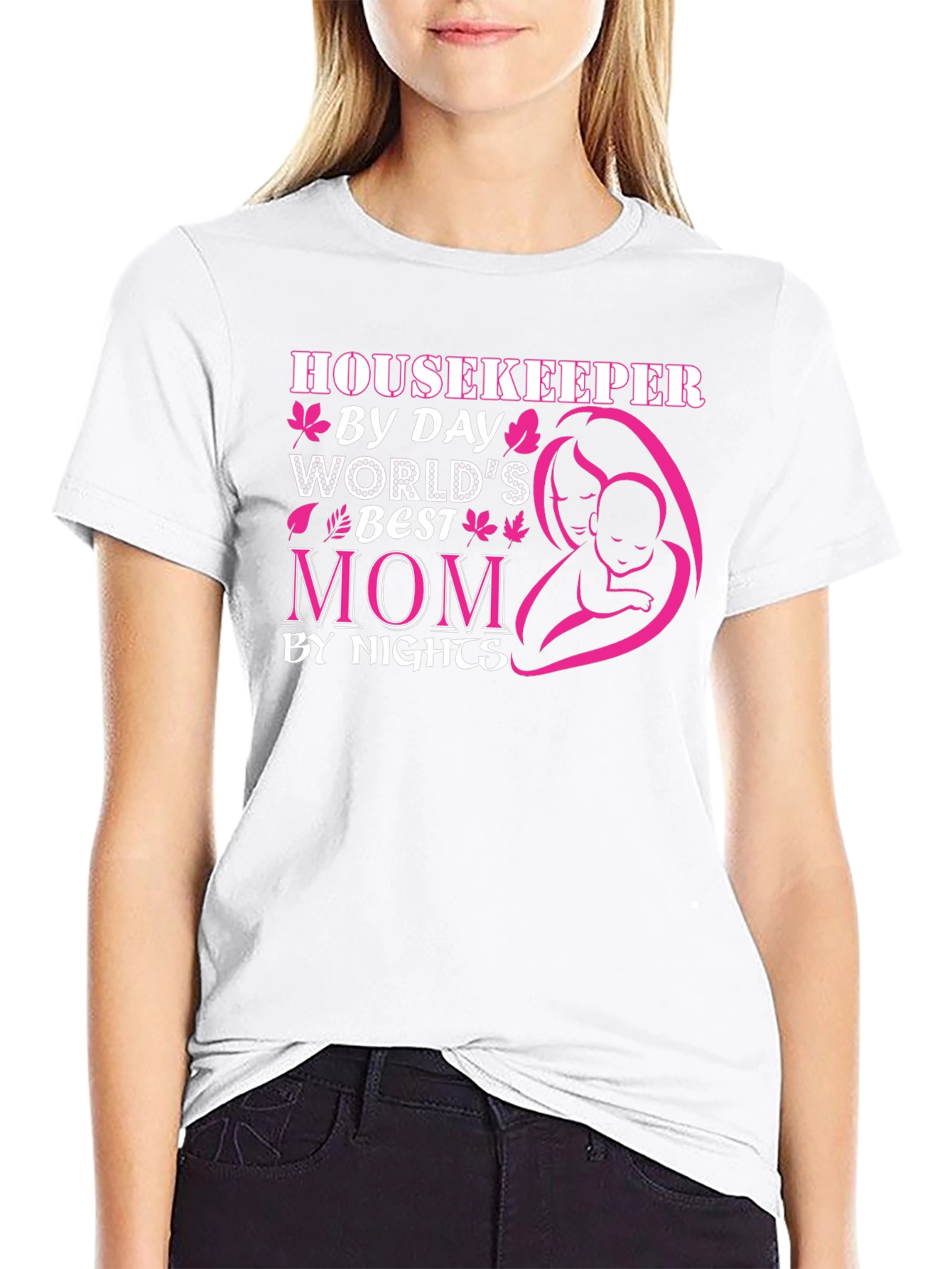 Housekeeper Mom Graphic Tee - Best Mom Ever!