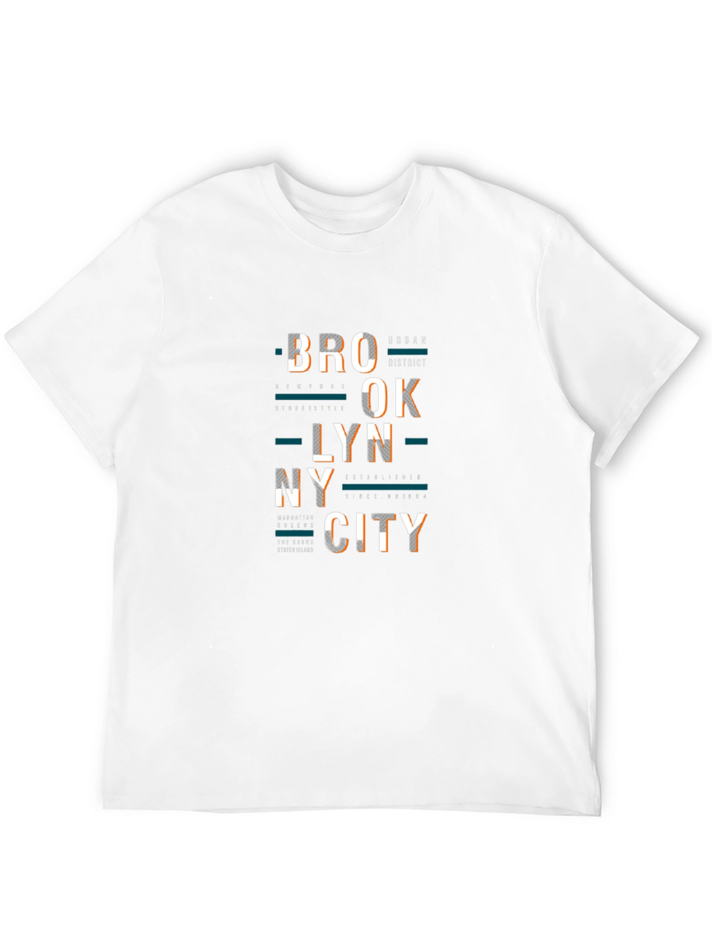 Brooklyn City Graphic Print Crew Neck T-Shirt