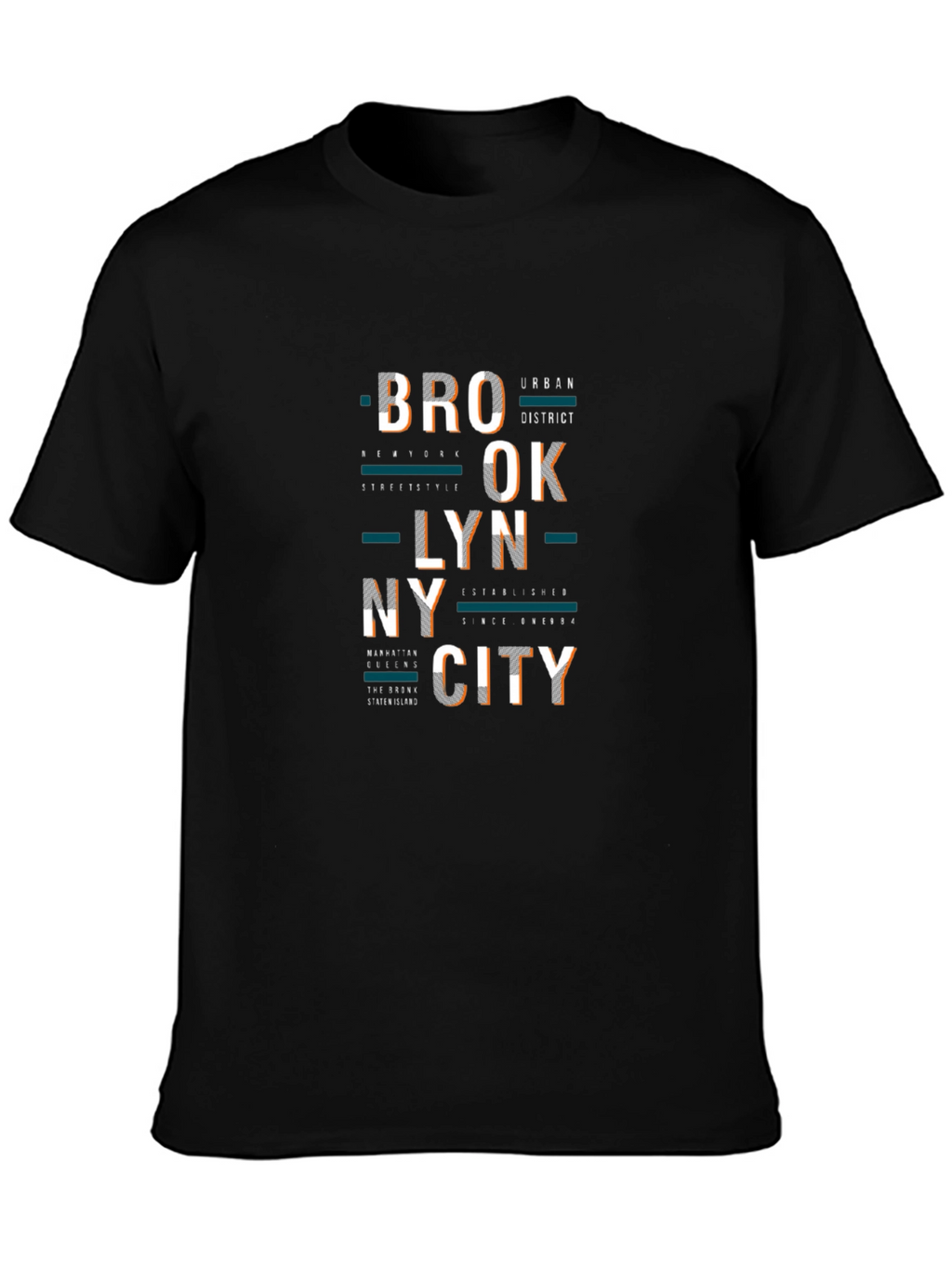 Brooklyn City Graphic Print Crew Neck T-Shirt