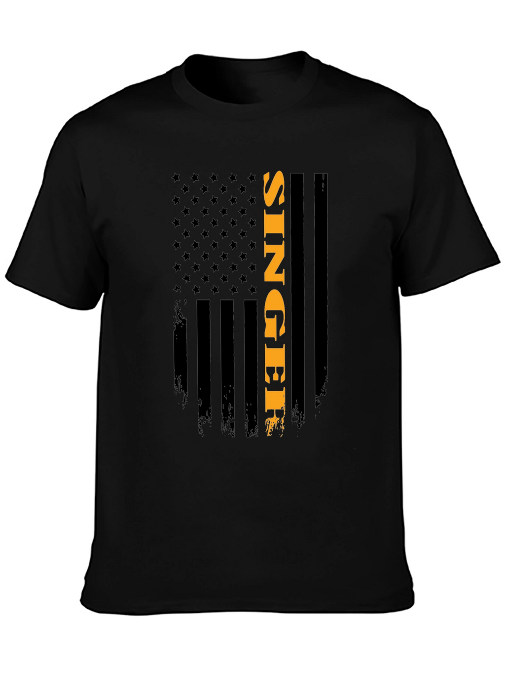 Singer American Flag Patriotic Graphic Tee