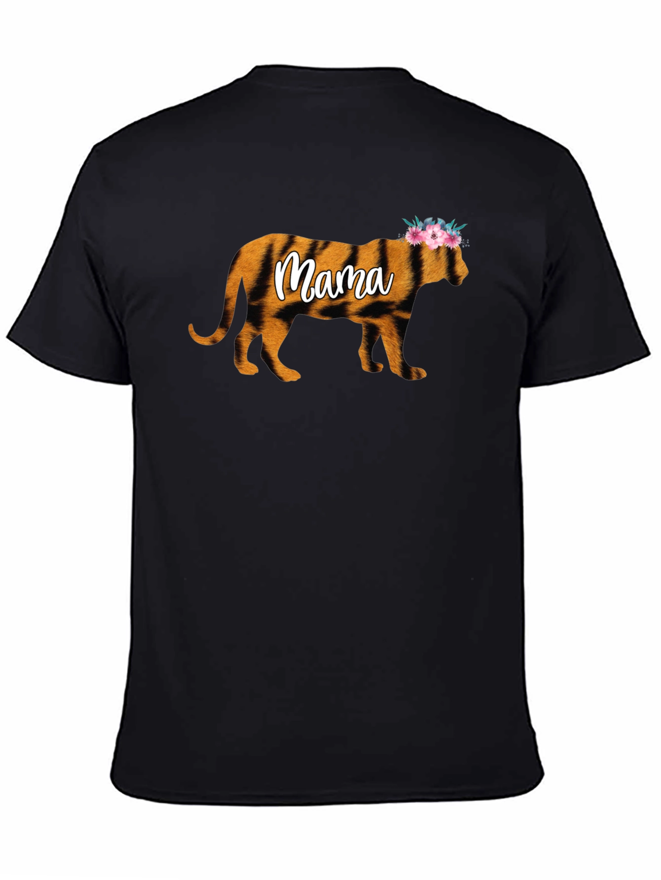 Mama Tiger Graphic Tee - Floral Crown Design