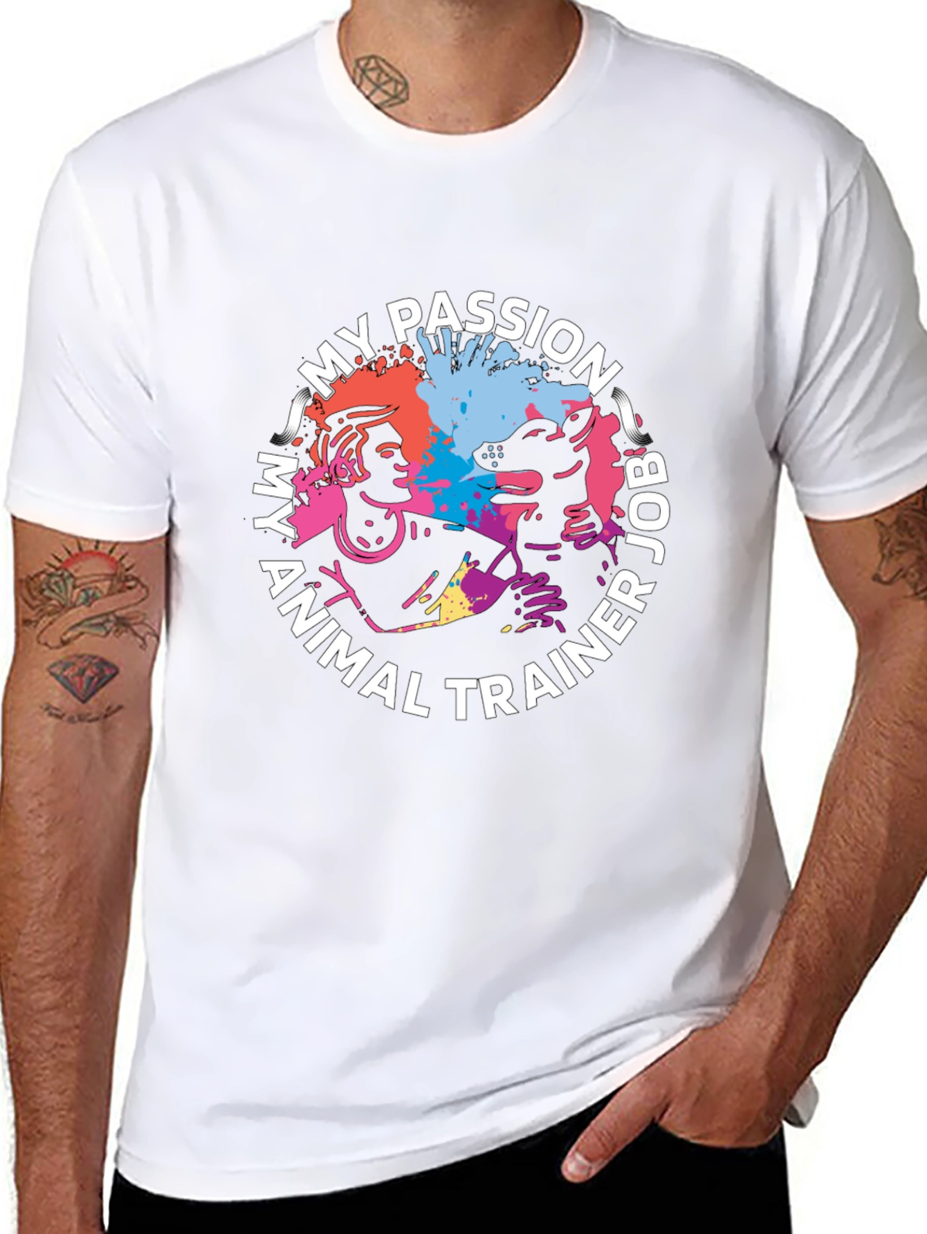 My Passion Animal Trainer T-Shirt - Colorful Design