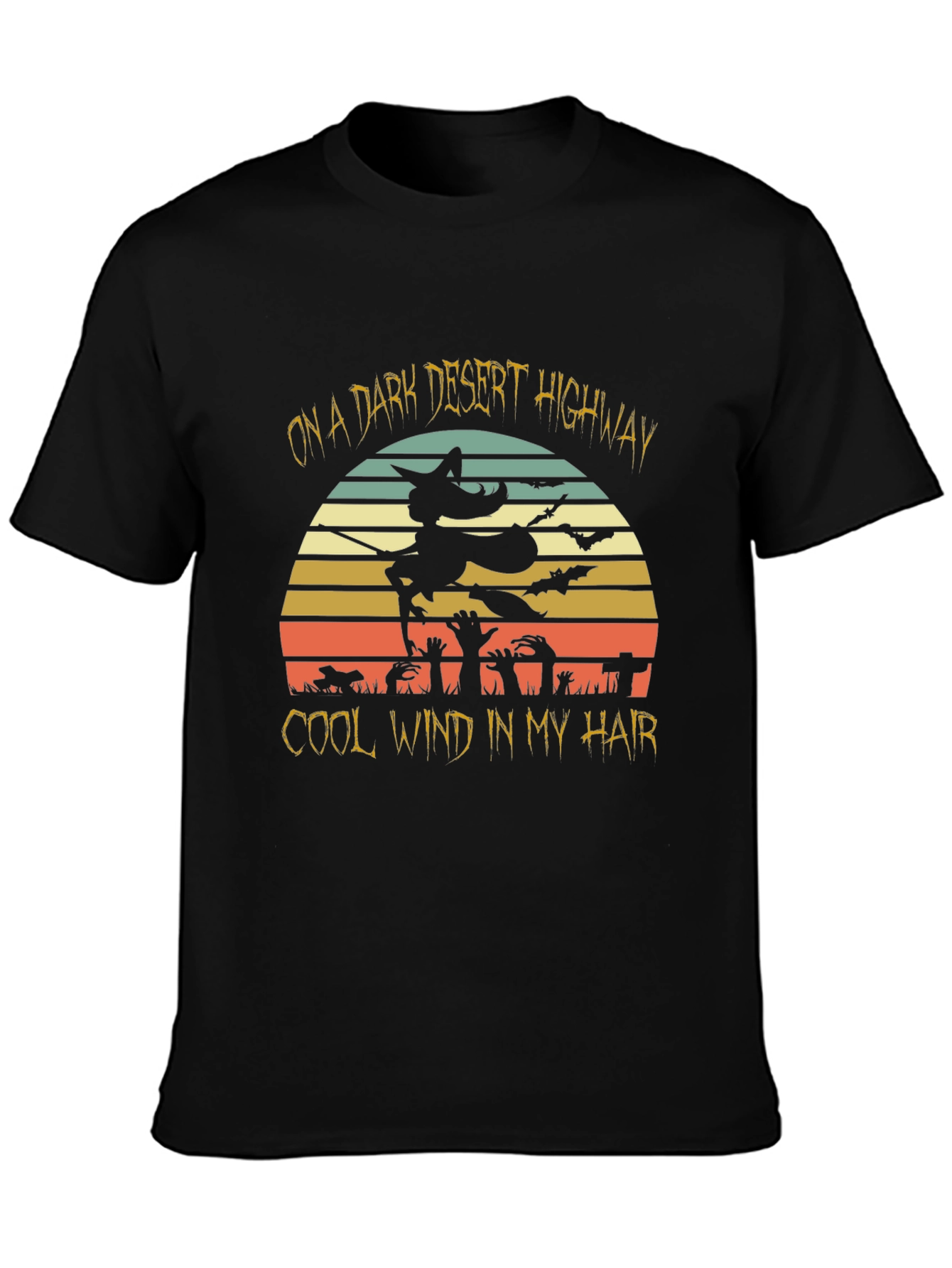 Dark Desert Highway Halloween T-Shirt