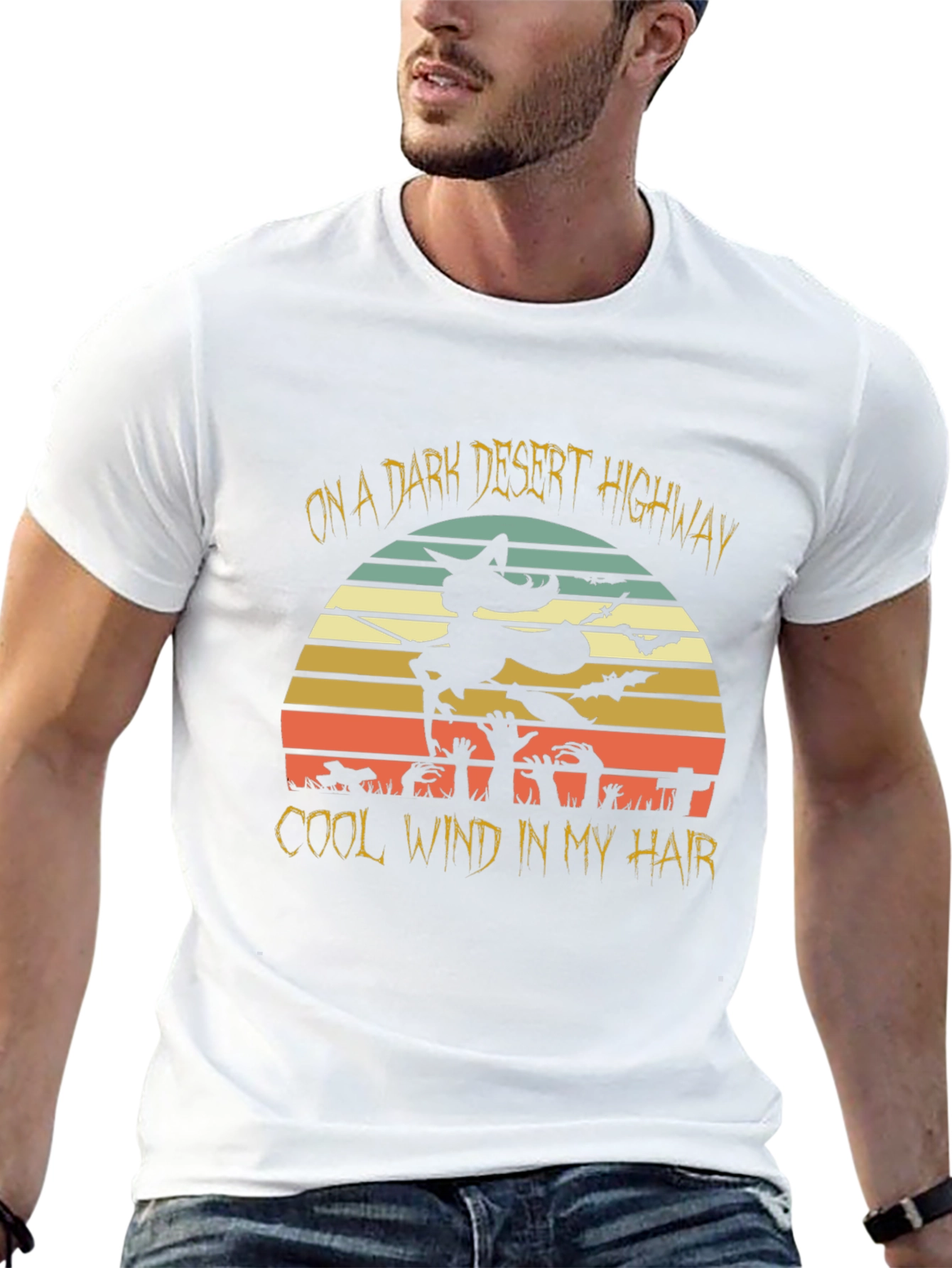 Dark Desert Highway Halloween T-Shirt