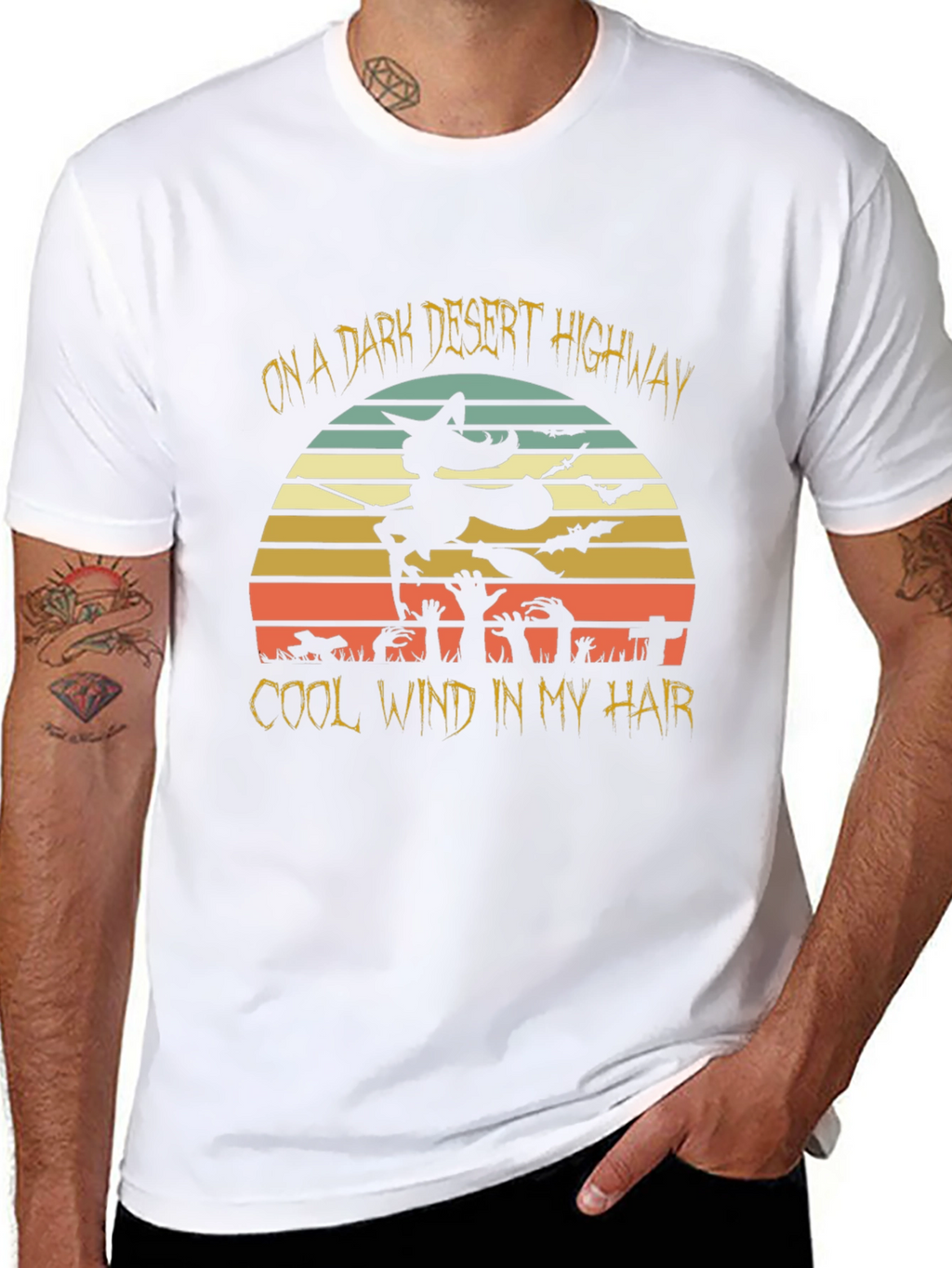 Dark Desert Highway Halloween T-Shirt