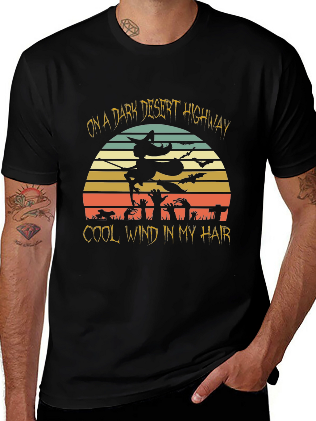 Dark Desert Highway Halloween T-Shirt