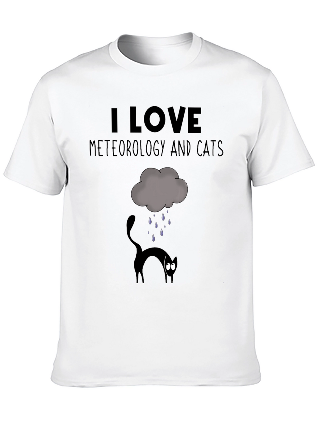 I Love Meteorology & Cats T-Shirt