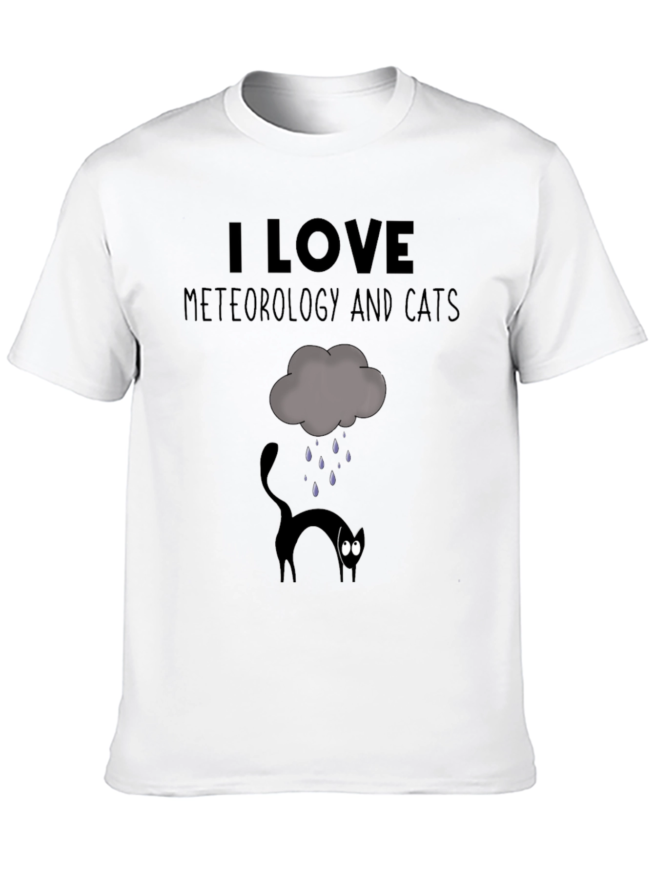 I Love Meteorology & Cats T-Shirt