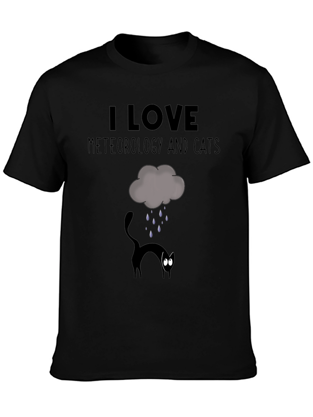 I Love Meteorology & Cats T-Shirt