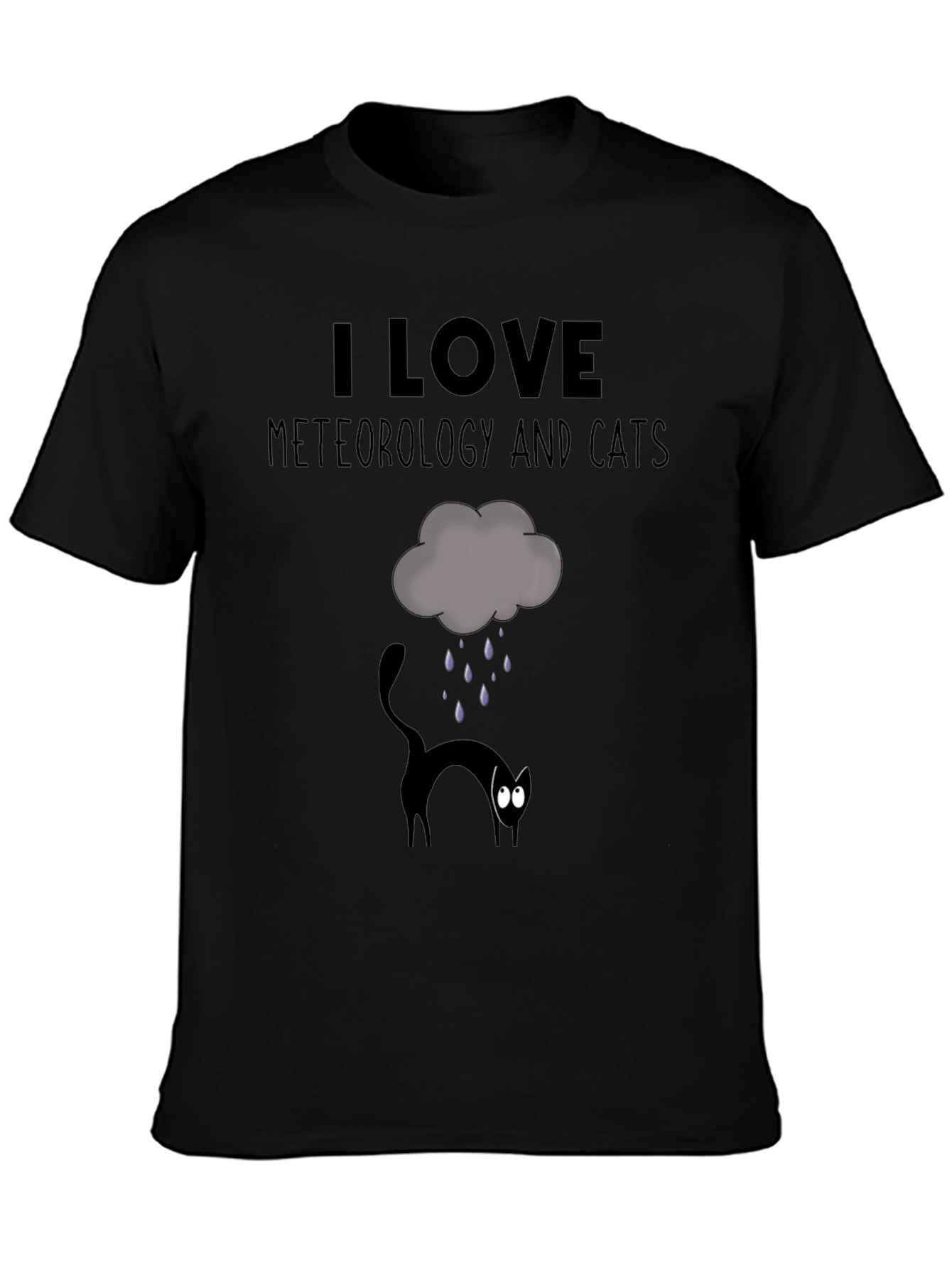 I Love Meteorology & Cats T-Shirt