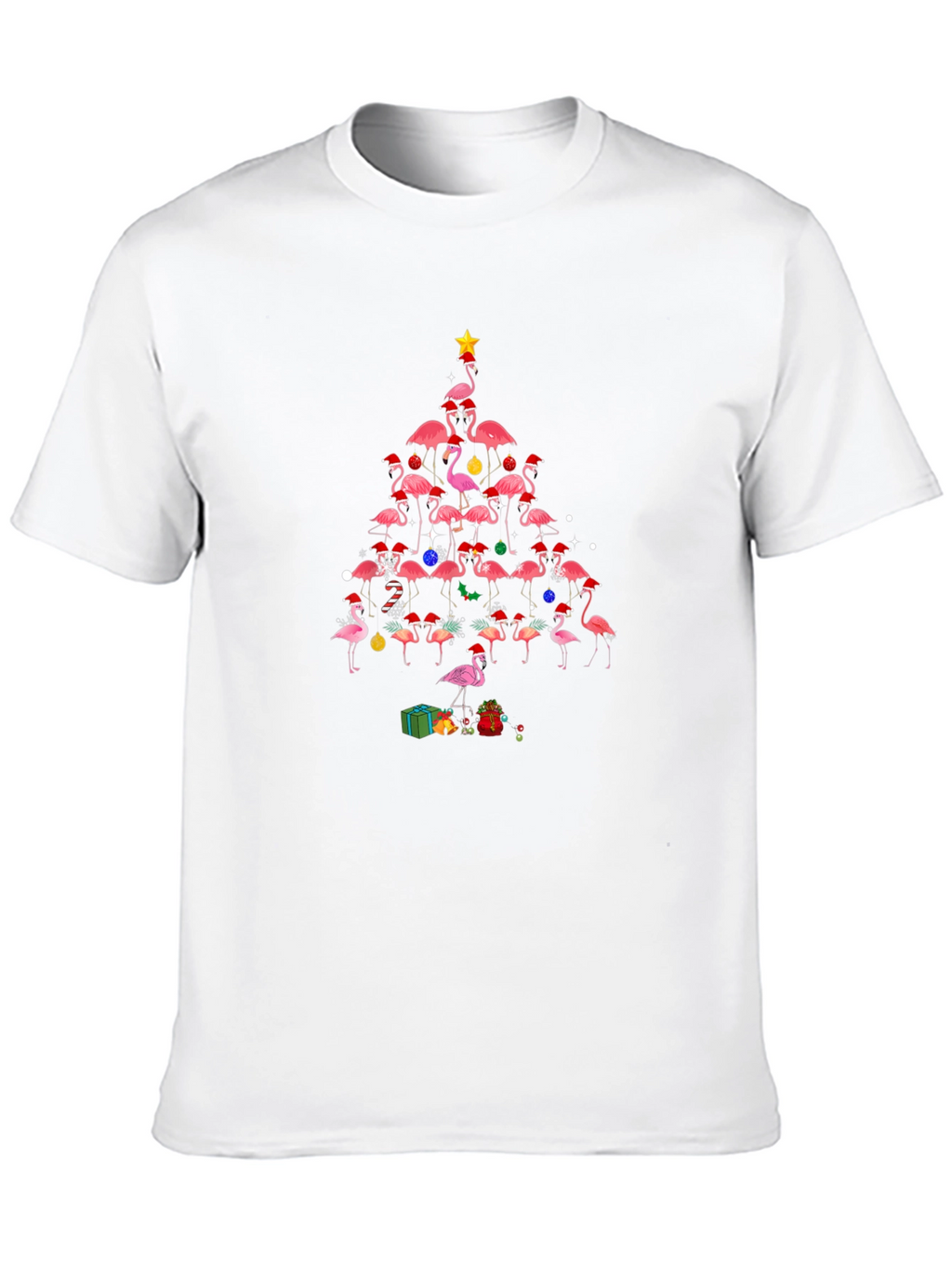 Flamingo Christmas Tree T-Shirt