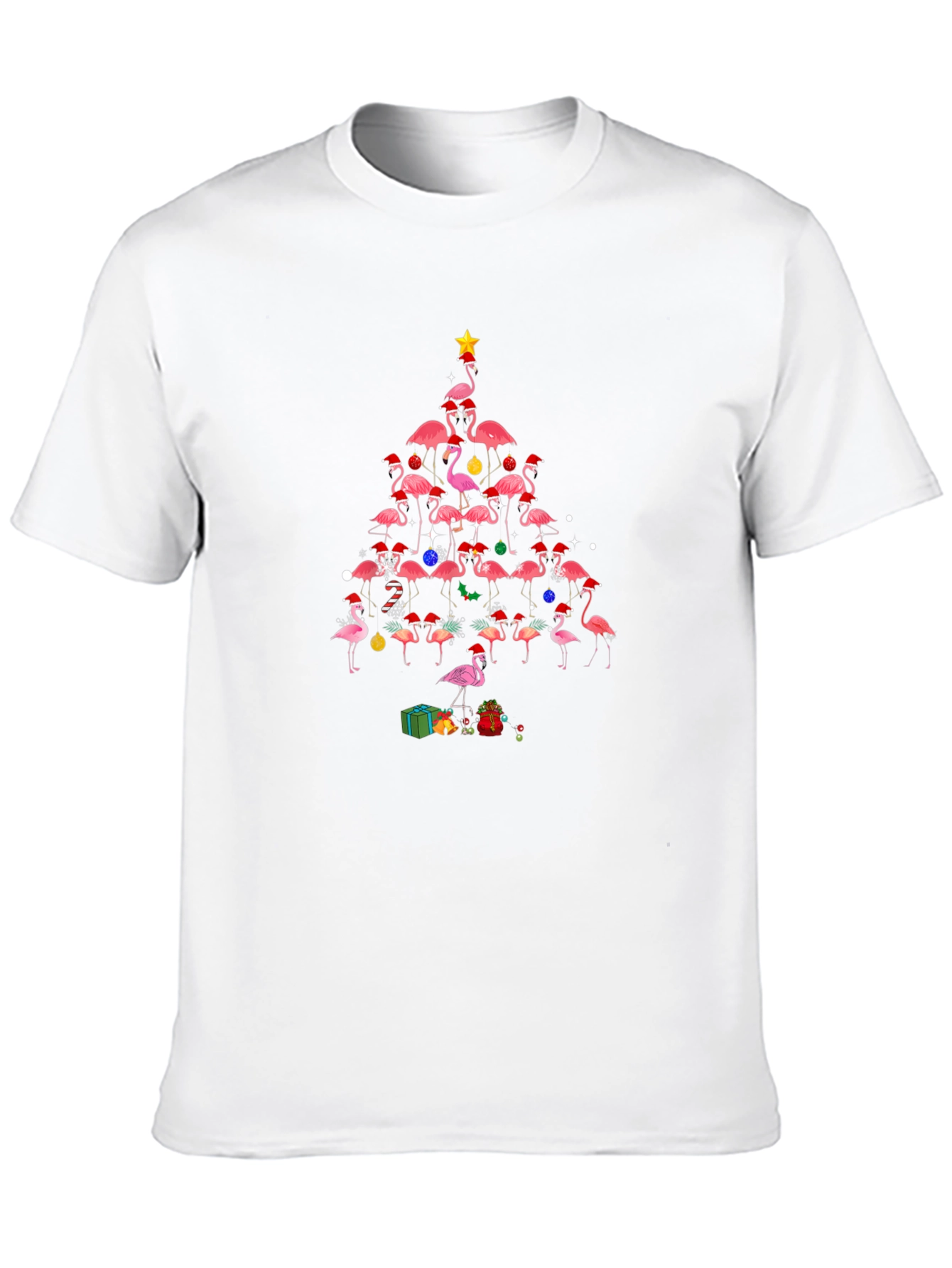 Flamingo Christmas Tree T-Shirt