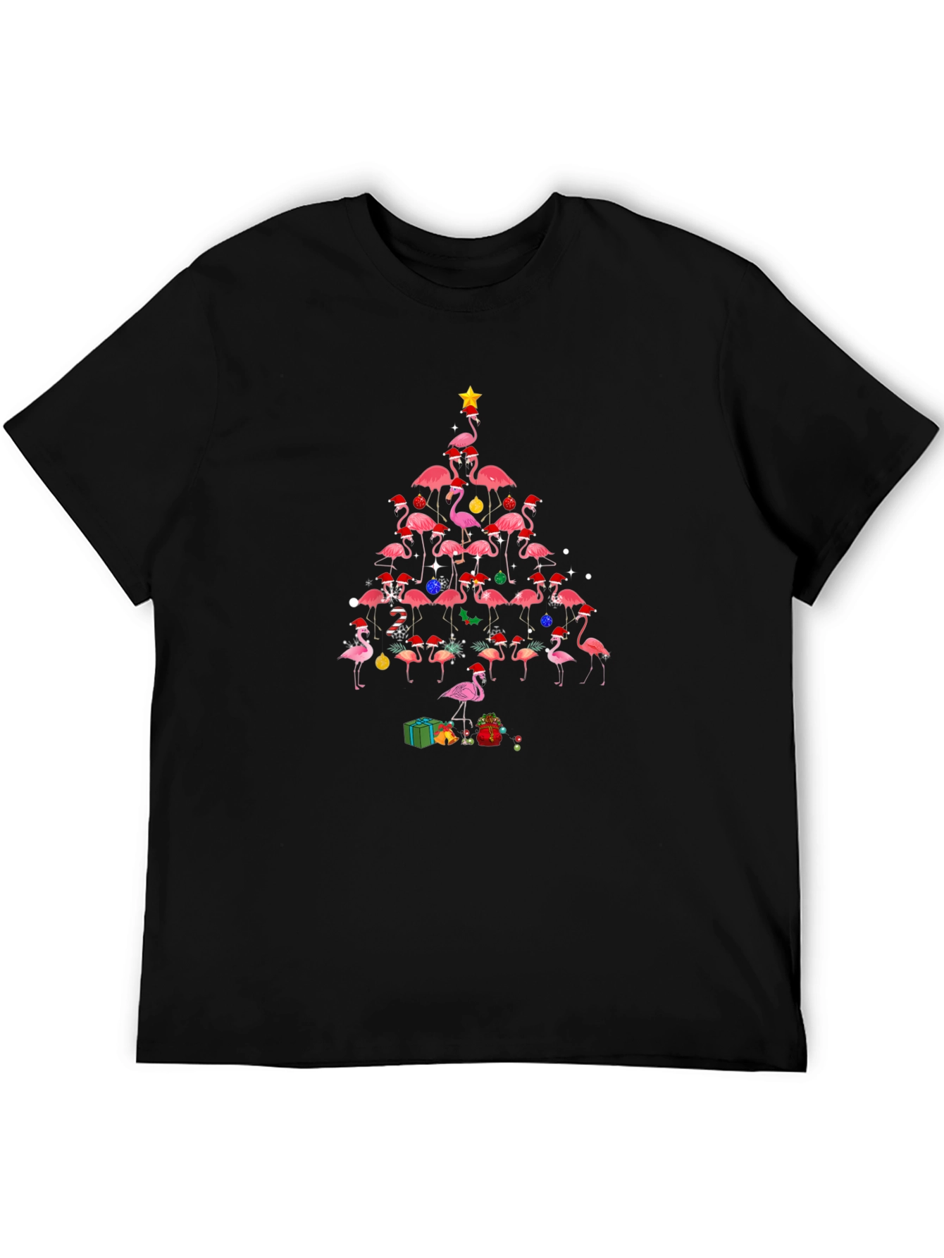 Flamingo Christmas Tree T-Shirt